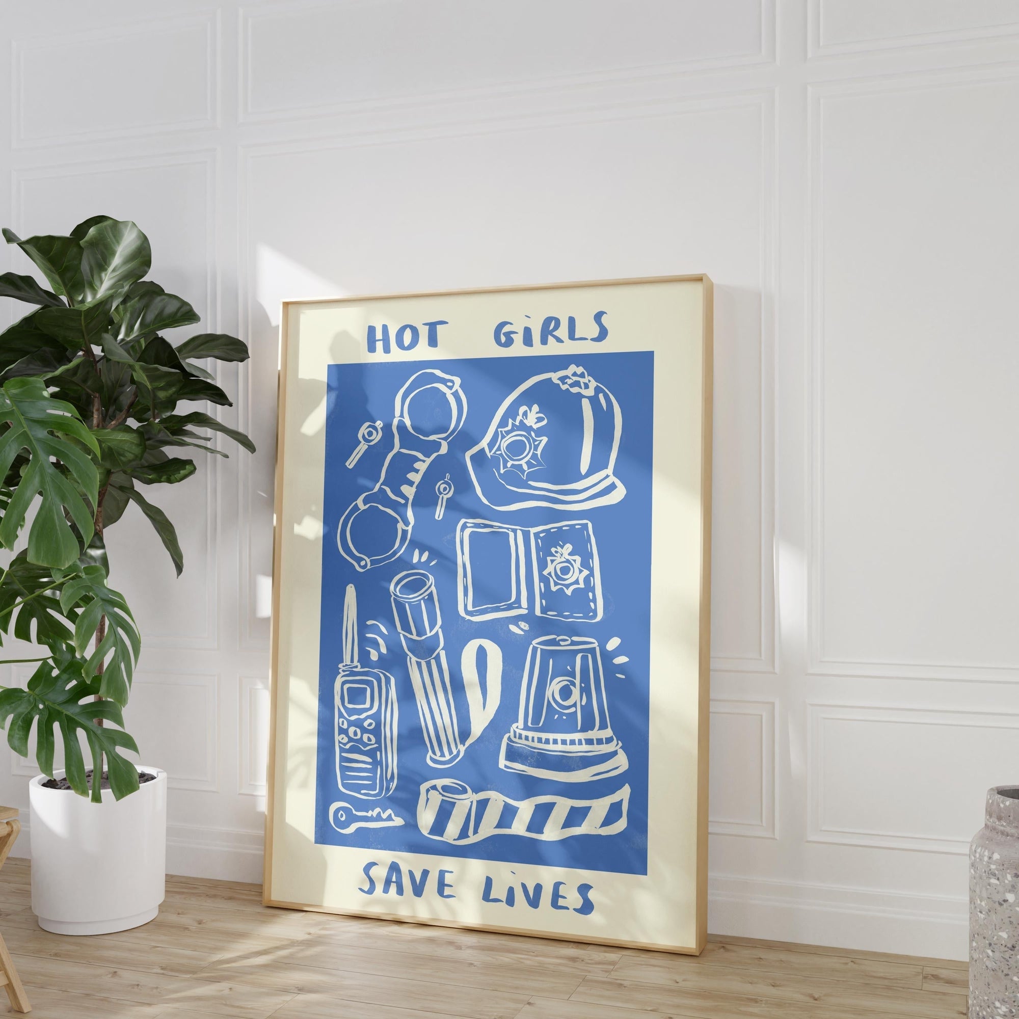 Hot Girls / Boys Save Lives -  UK Police Print