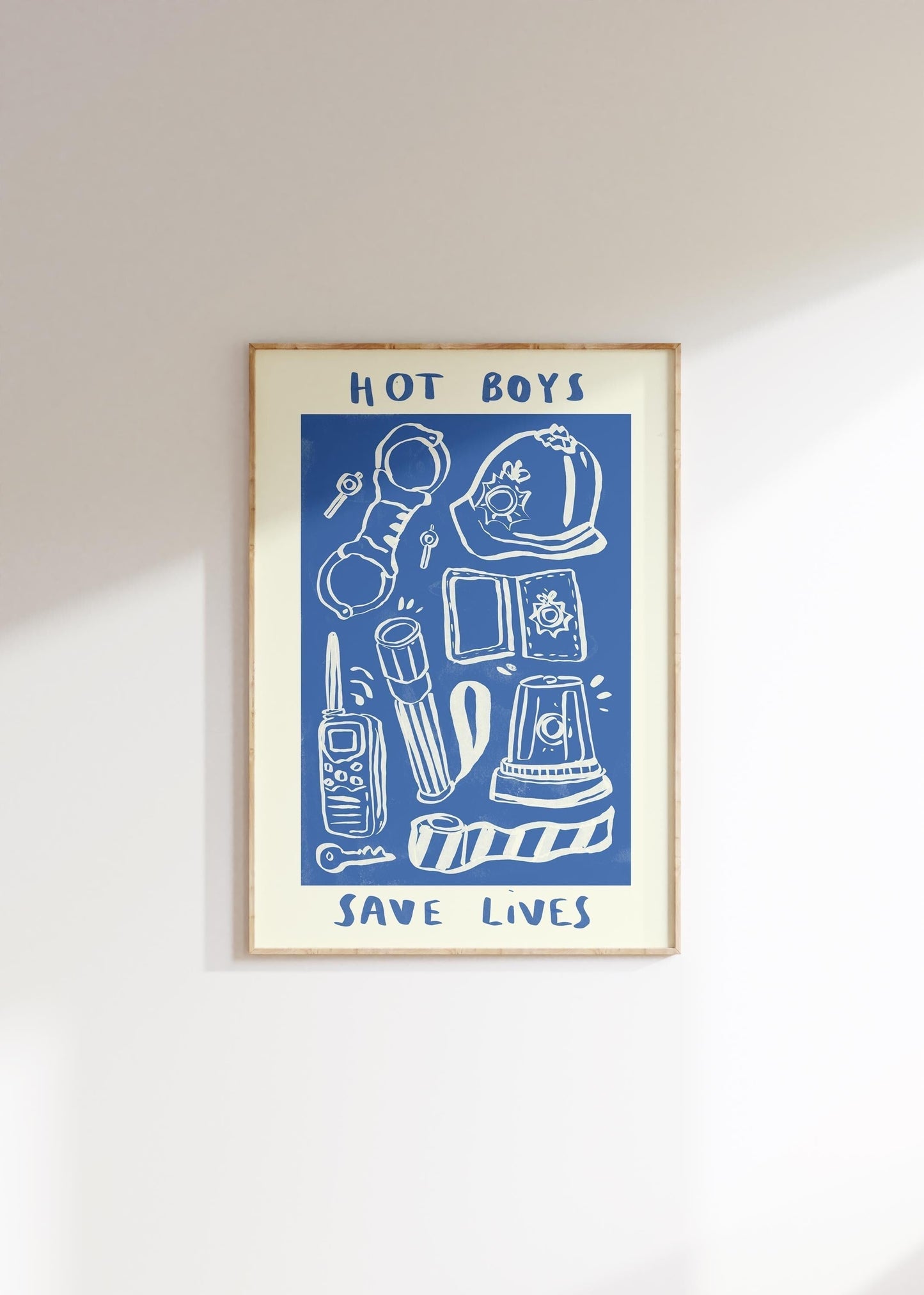 Hot Girls / Boys Save Lives -  UK Police Print