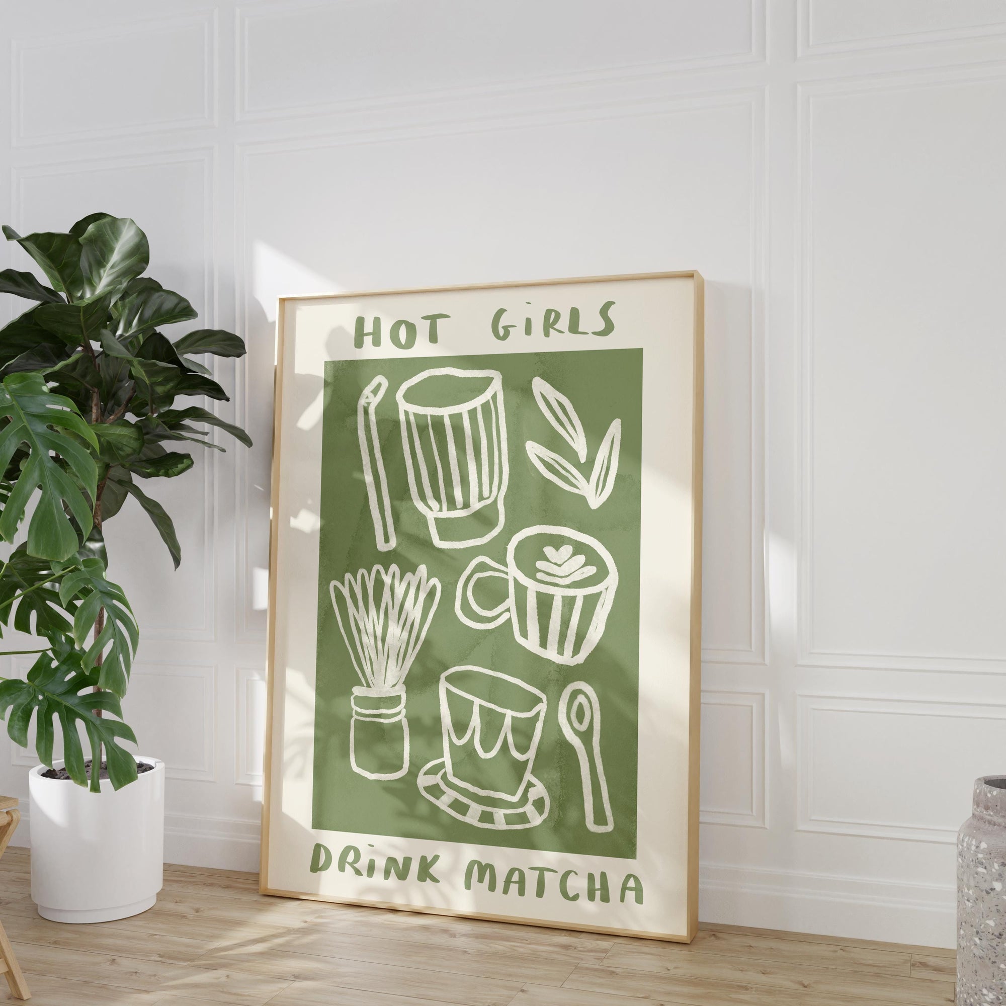 Hot Girls Drink Matcha Print