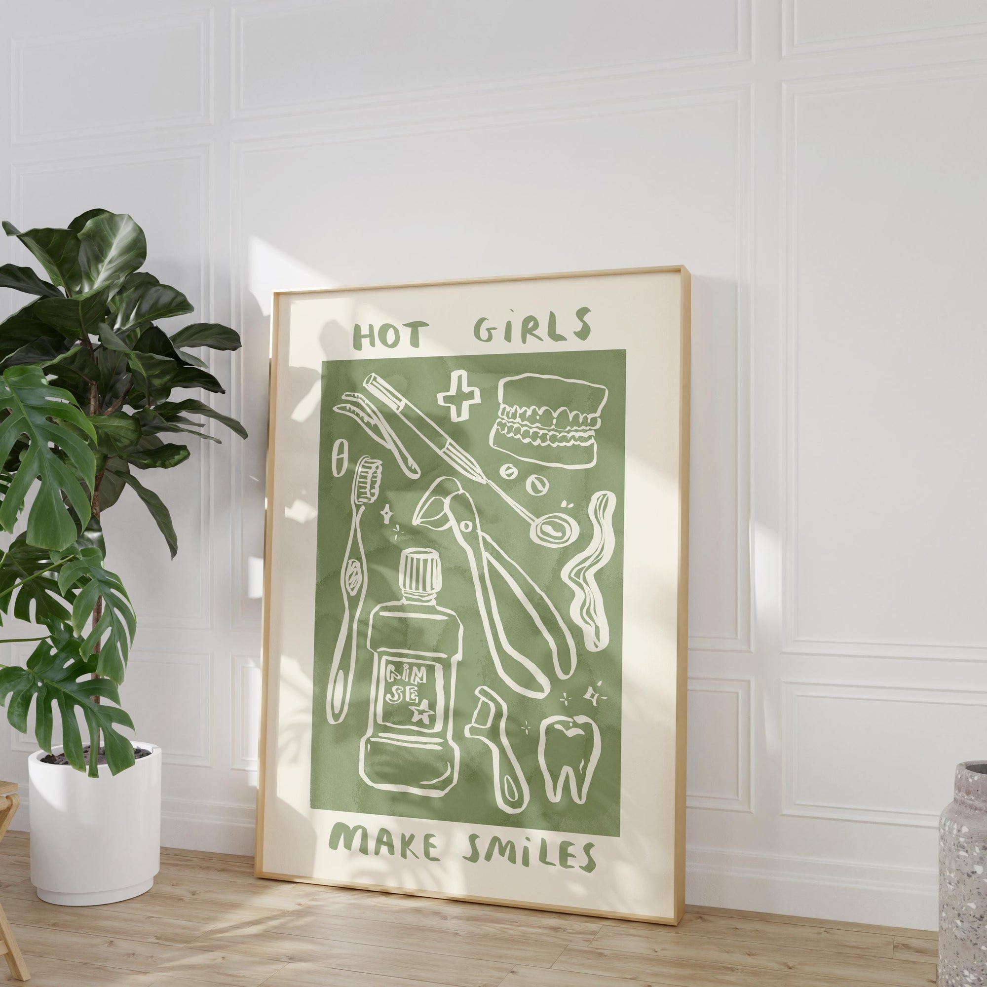 Hot Girls Make Smiles - Dentist Print
