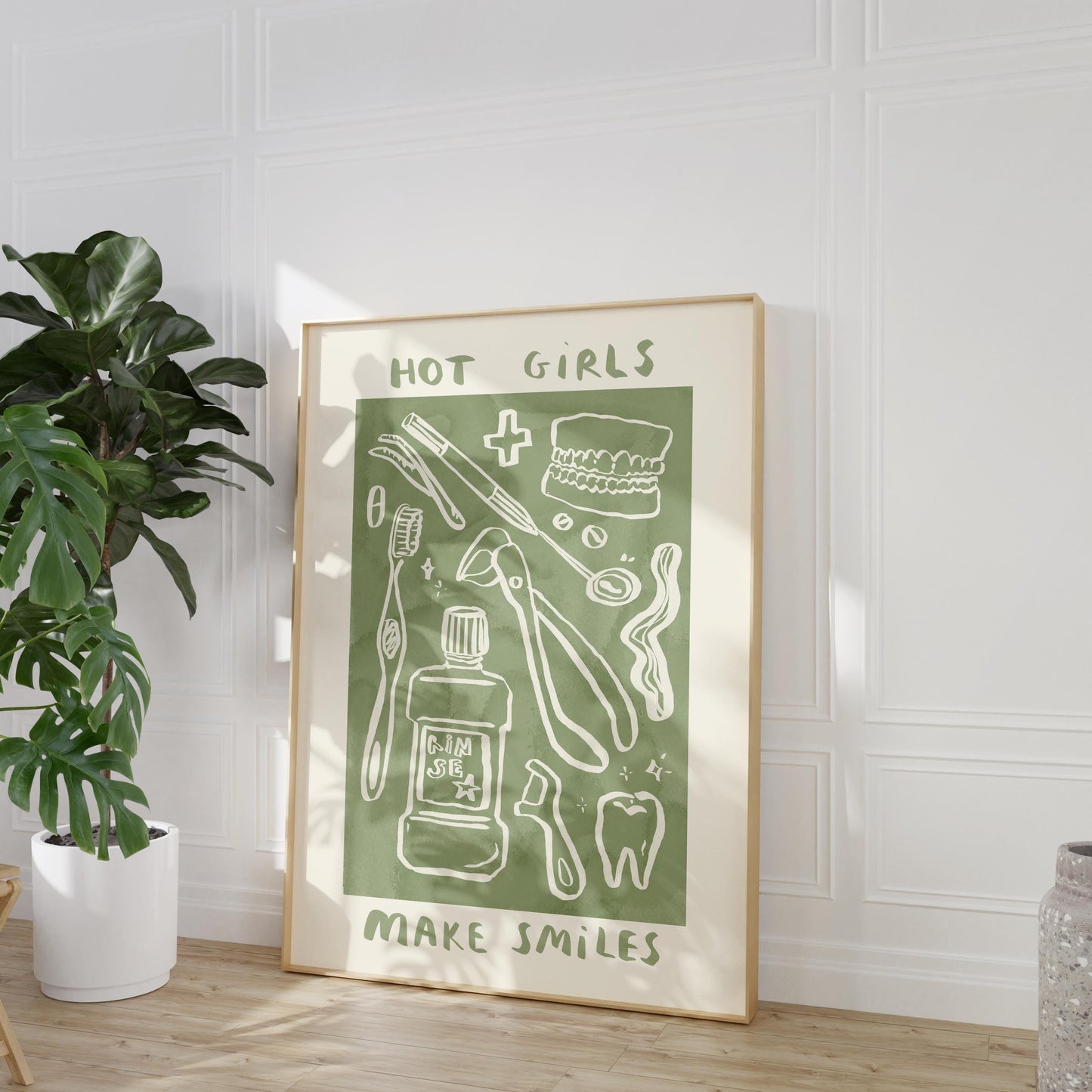 Hot Girls Make Smiles - Dentist Print