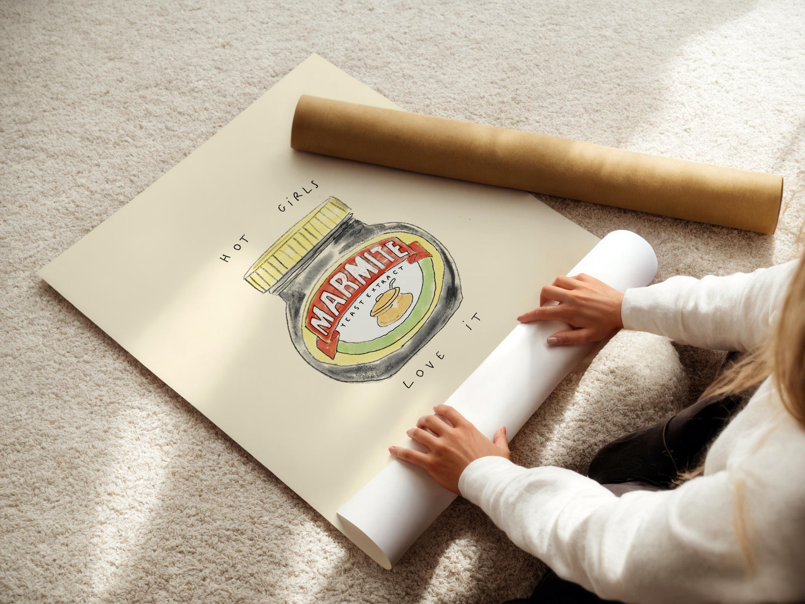 Hot Girls Love Marmite Print