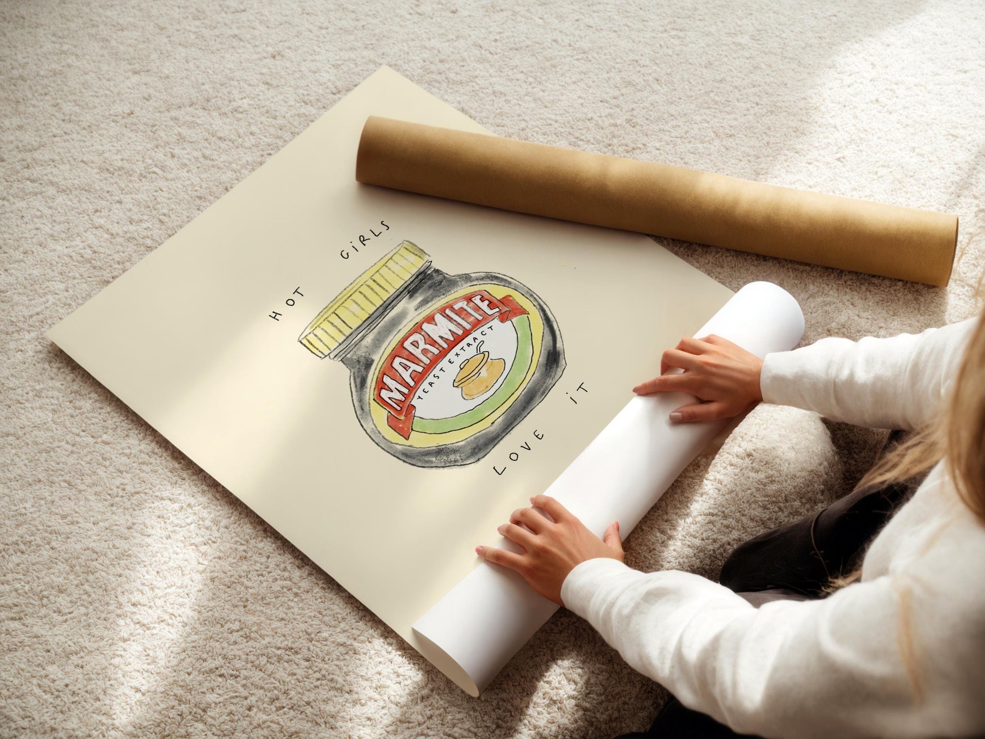 Hot Girls Love Marmite Print