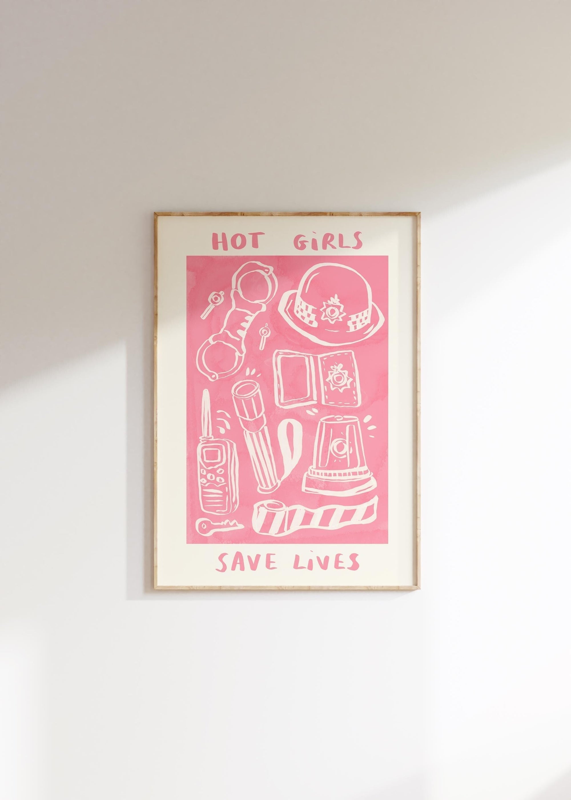 Hot Girls / Boys Save Lives -  UK Police Print