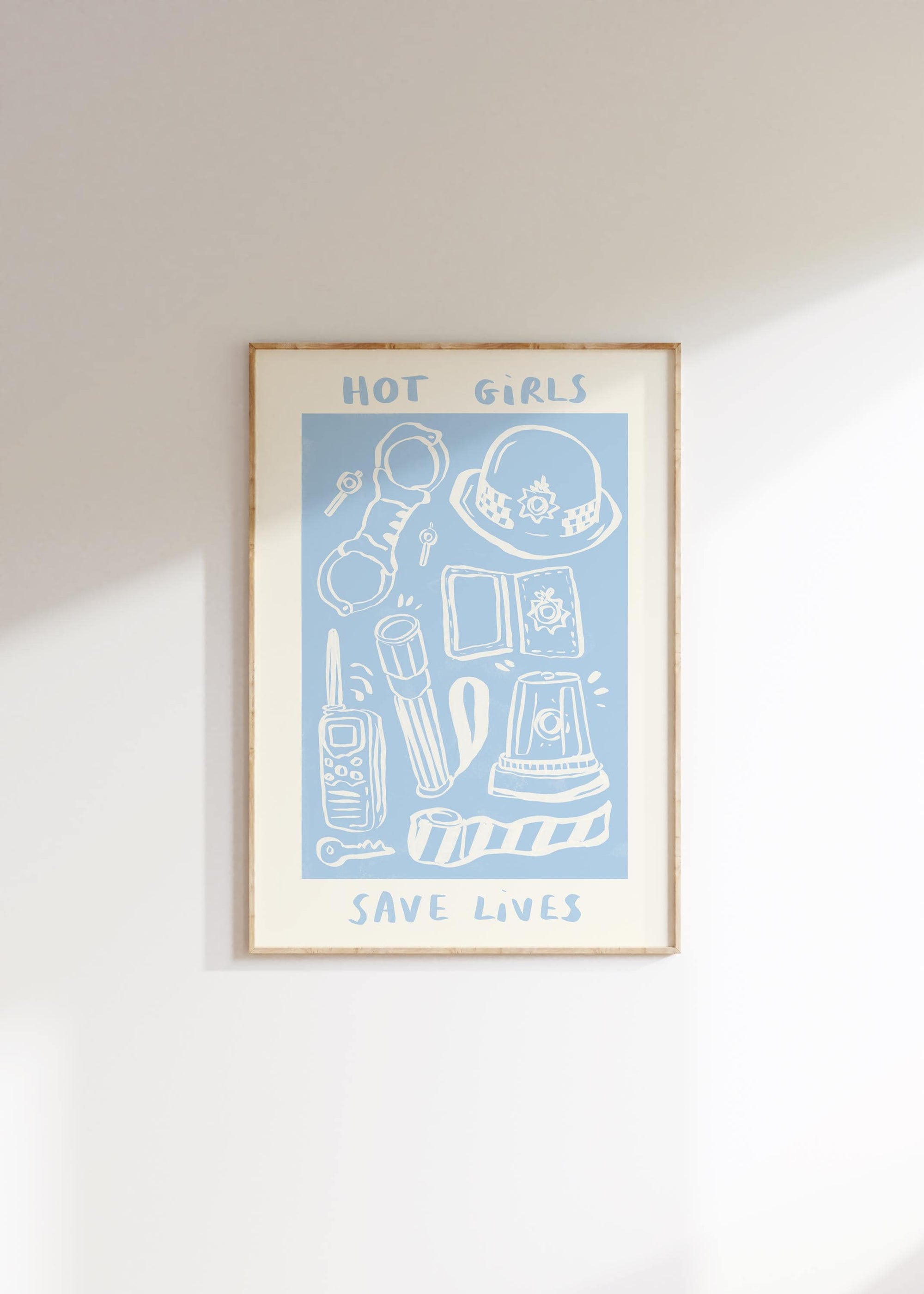 Hot Girls / Boys Save Lives -  UK Police Print
