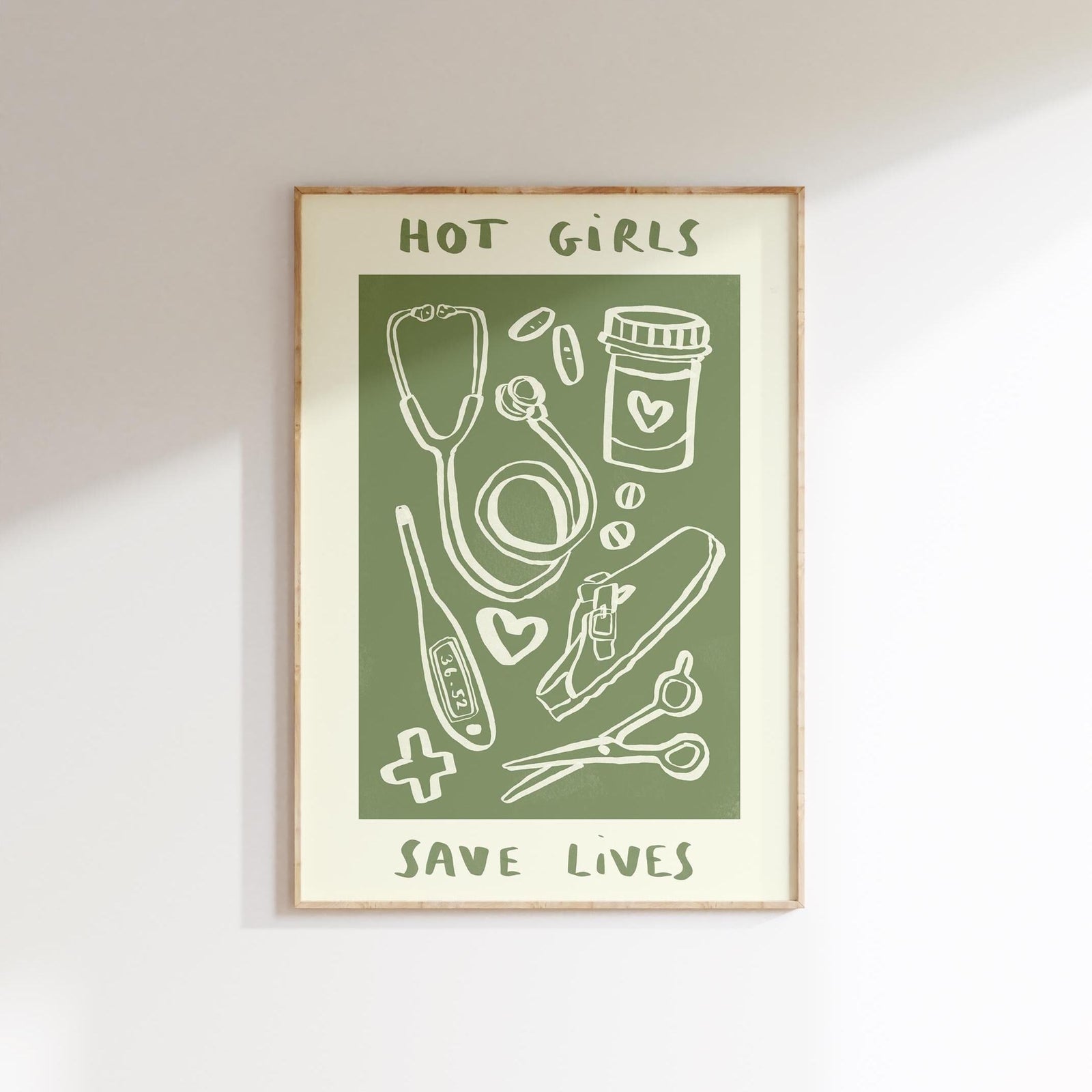 Hot Girls Save Lives - Nurse Print