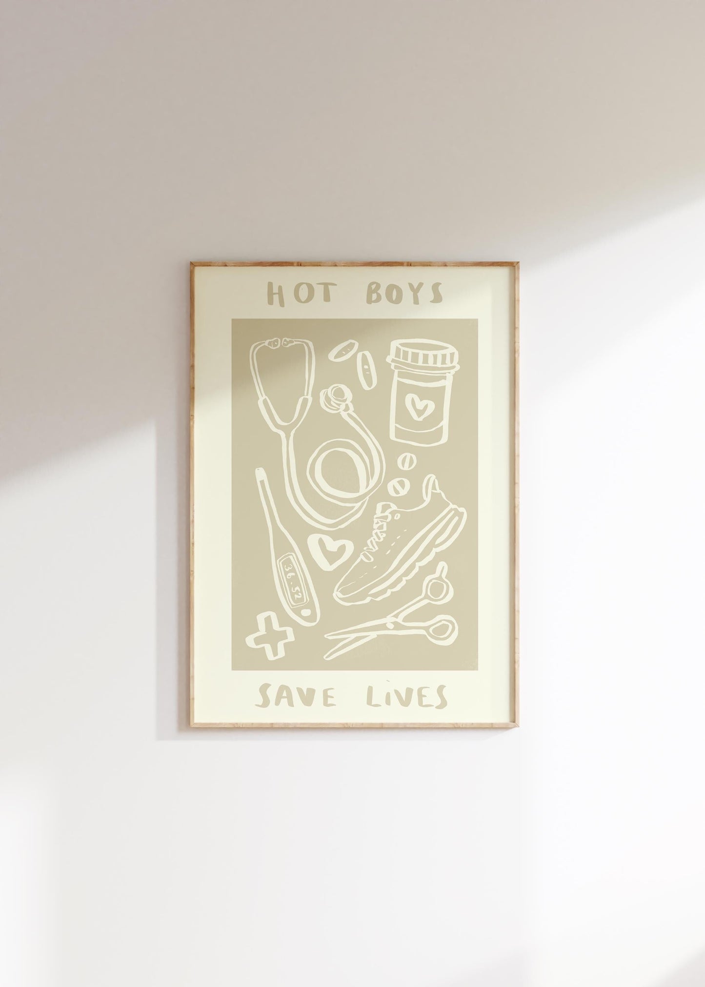 Hot Girls Save Lives - Nurse (Running Shoes) Print