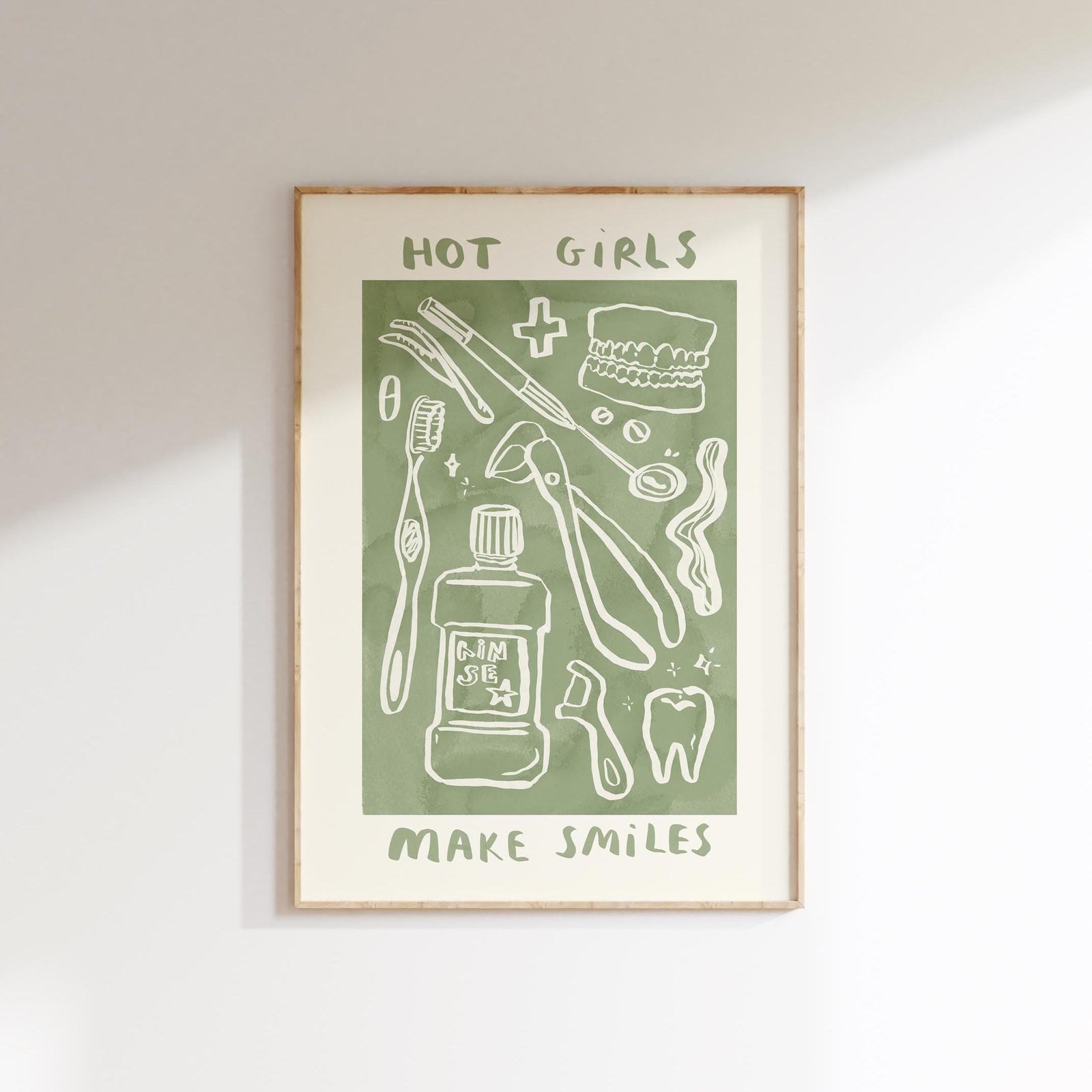 Hot Girls Make Smiles - Dentist Print