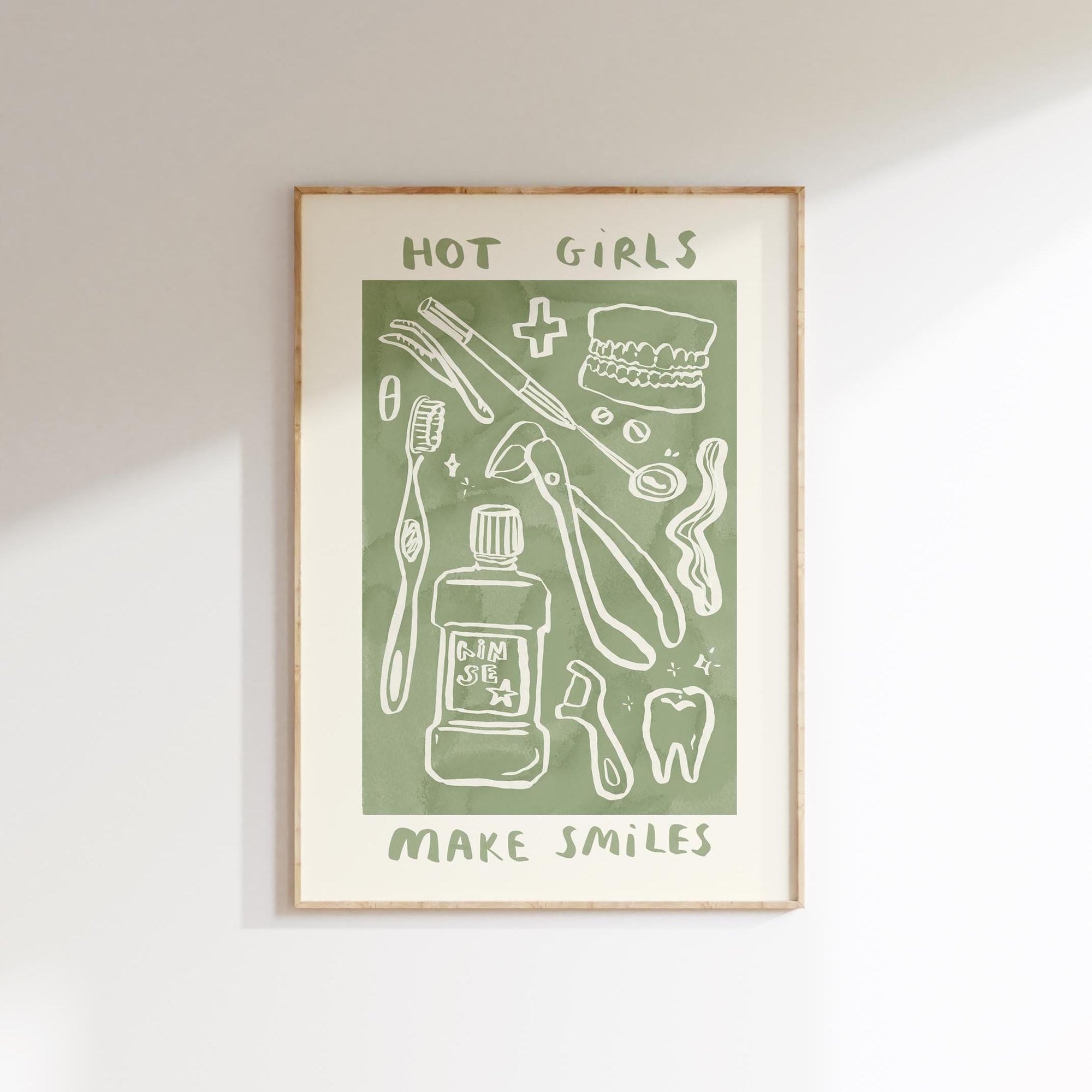 Hot Girls Make Smiles - Dentist Print