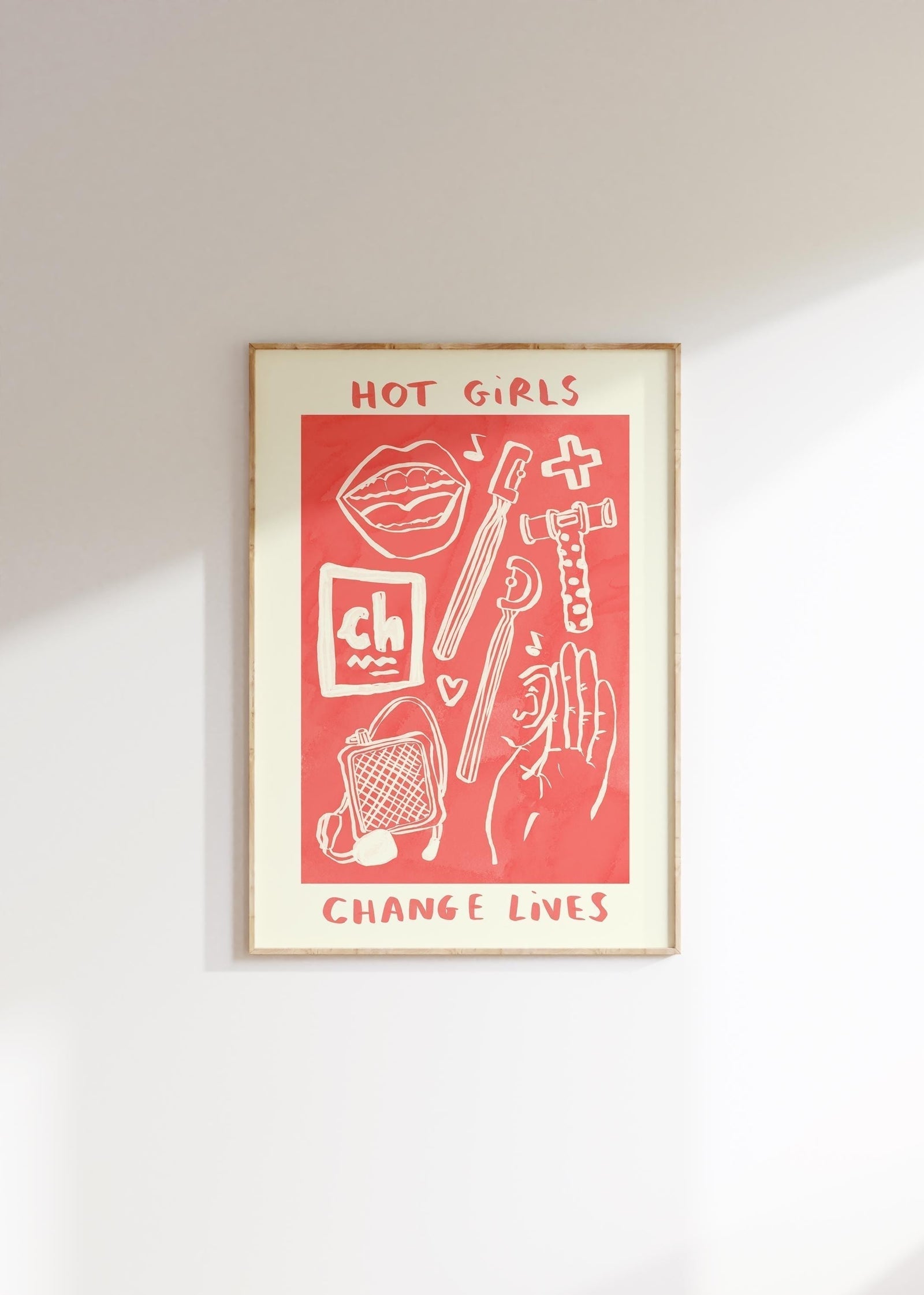 Hot Girls Save / Change Lives Wall Print - Speech and Language Therapy Print