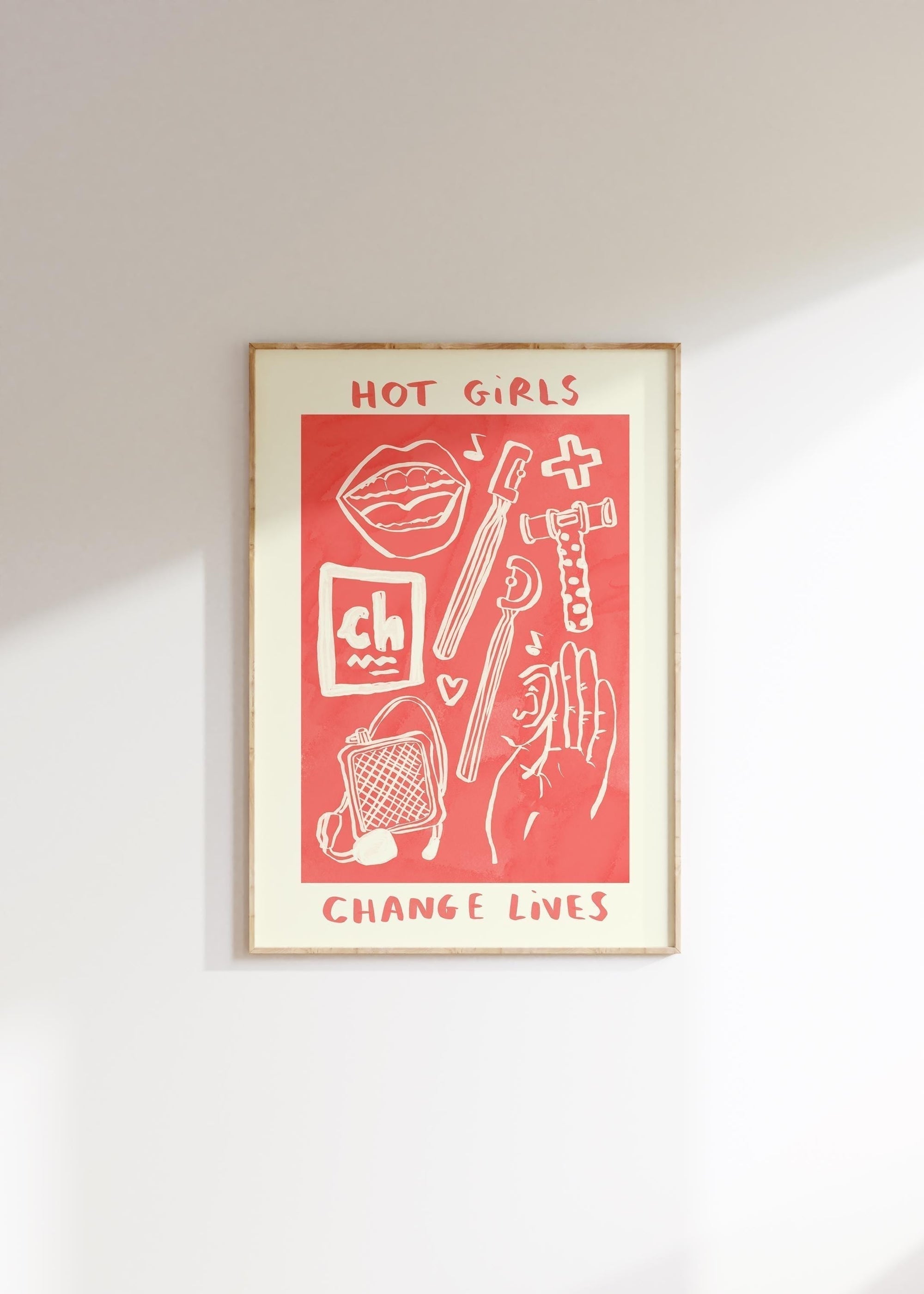 Hot Girls Save / Change Lives Wall Print - Speech and Language Therapy Print