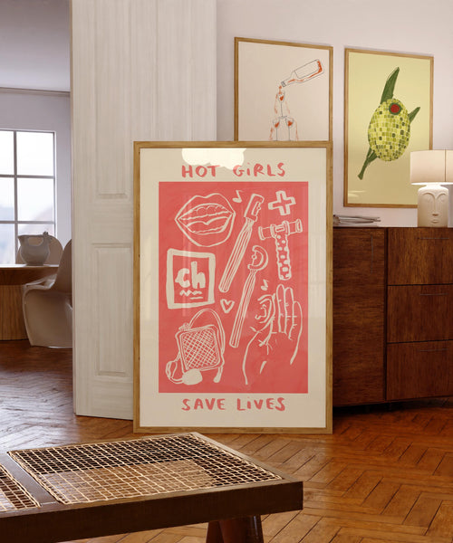 Hot Girls Save / Change Lives Wall Print - Speech and Language Therapy Print