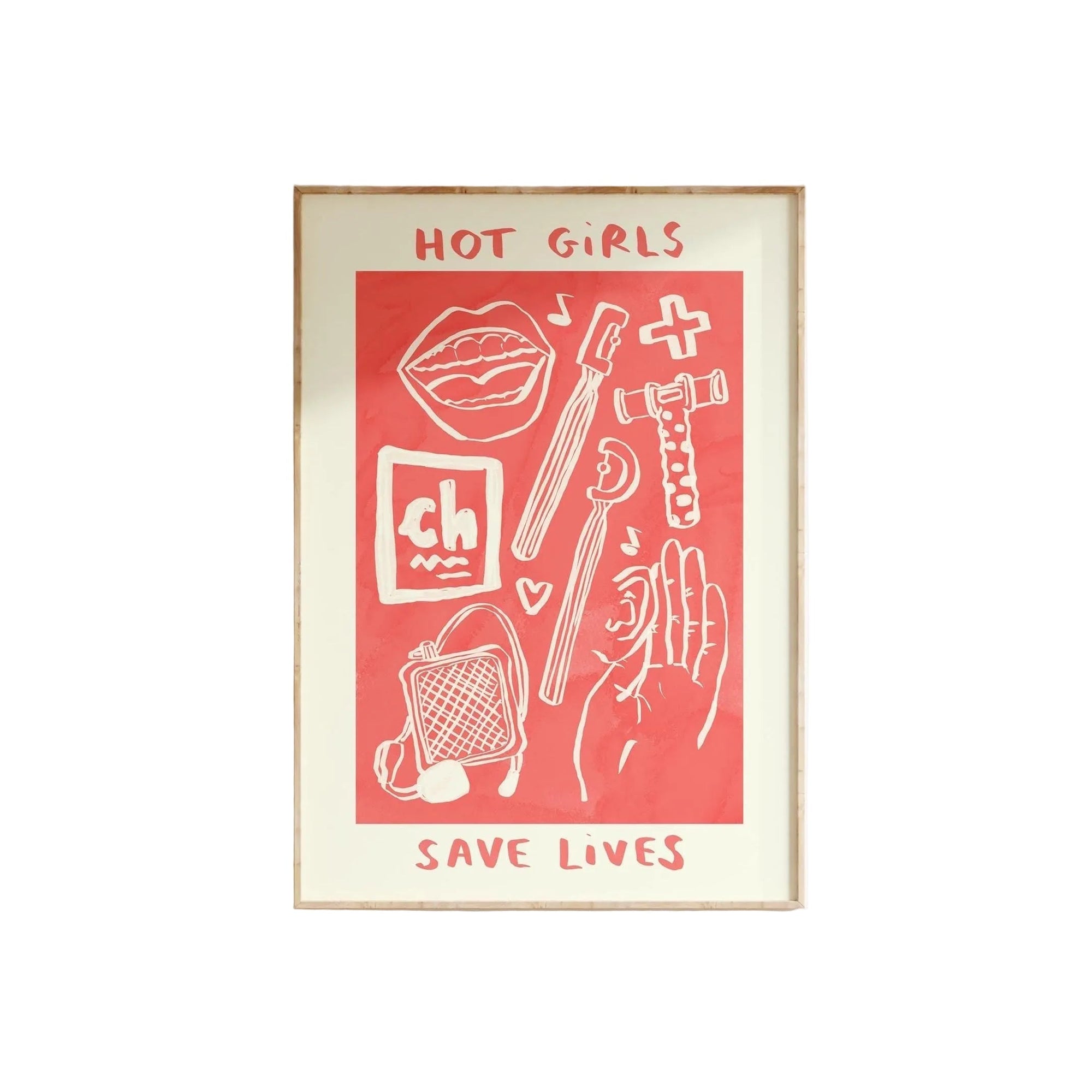 Hot Girls Save / Change Lives Wall Print - Speech and Language Therapy Print