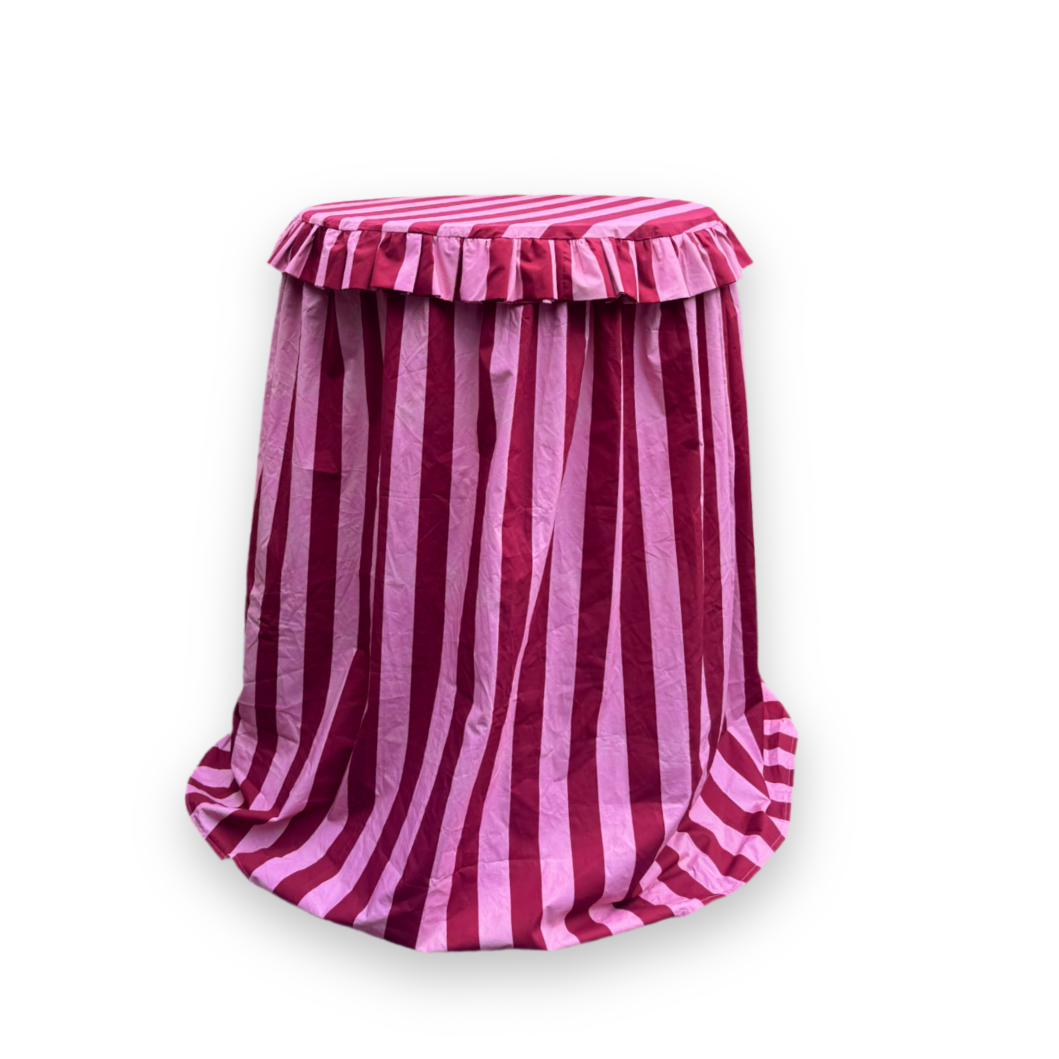 High Party Tablecloth Red/Pink Stripe