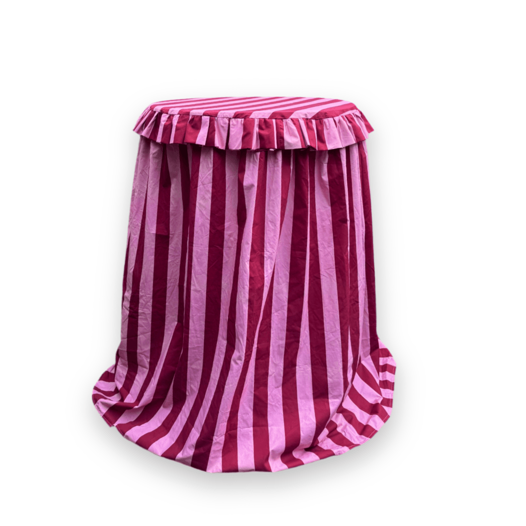 High Party Tablecloth Red/Pink Stripe