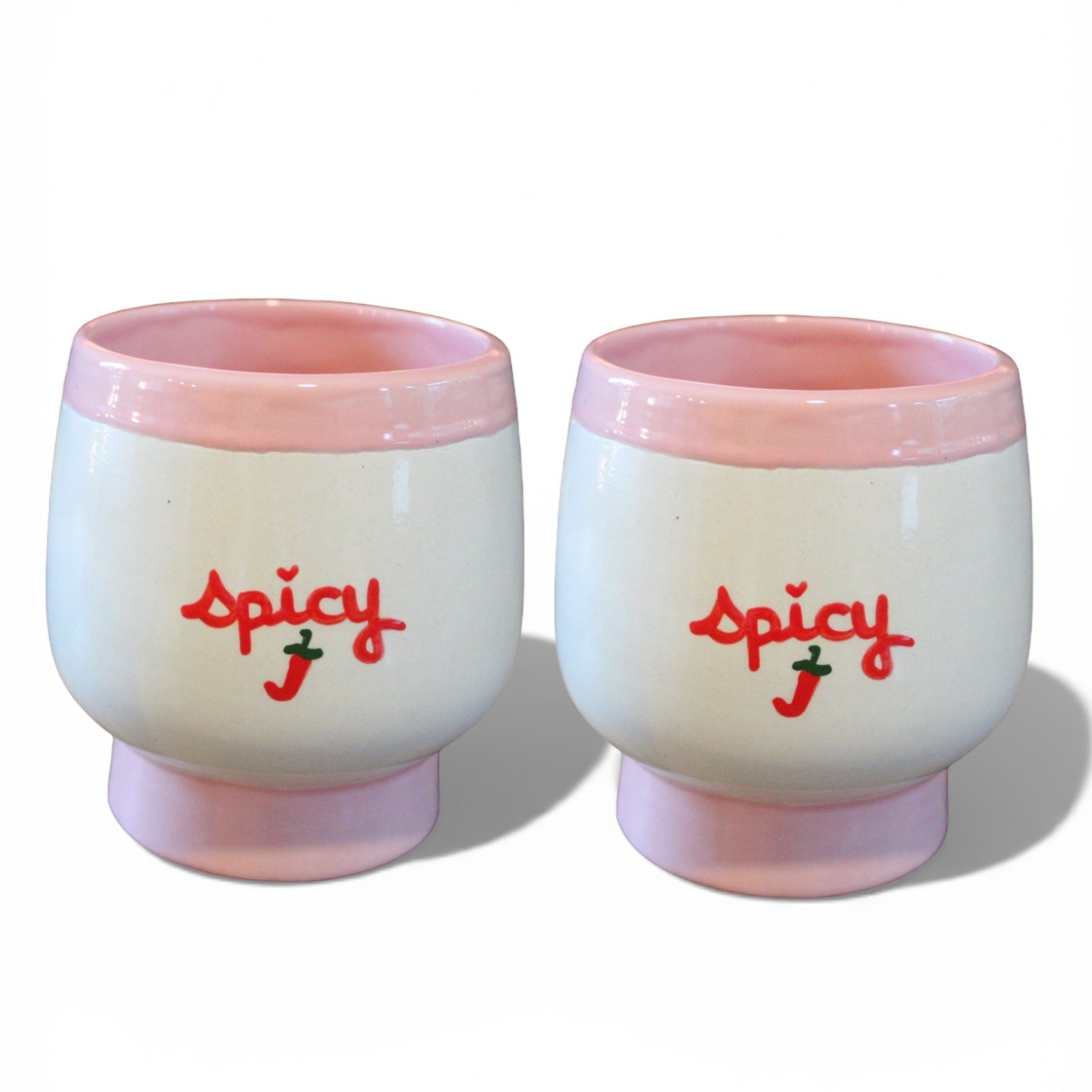 Hand-painted "spicy marg" Glasses/Set of Two