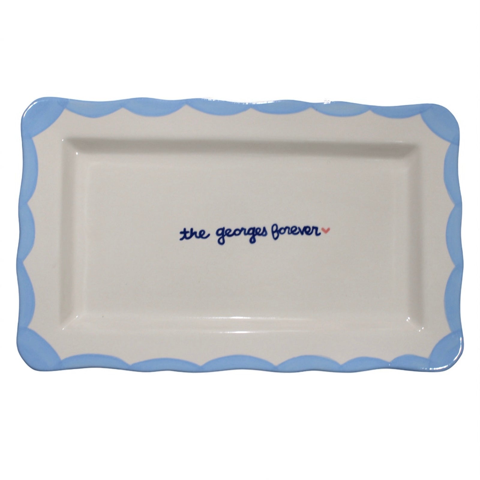 Hand-painted Custom Scalloped Tray