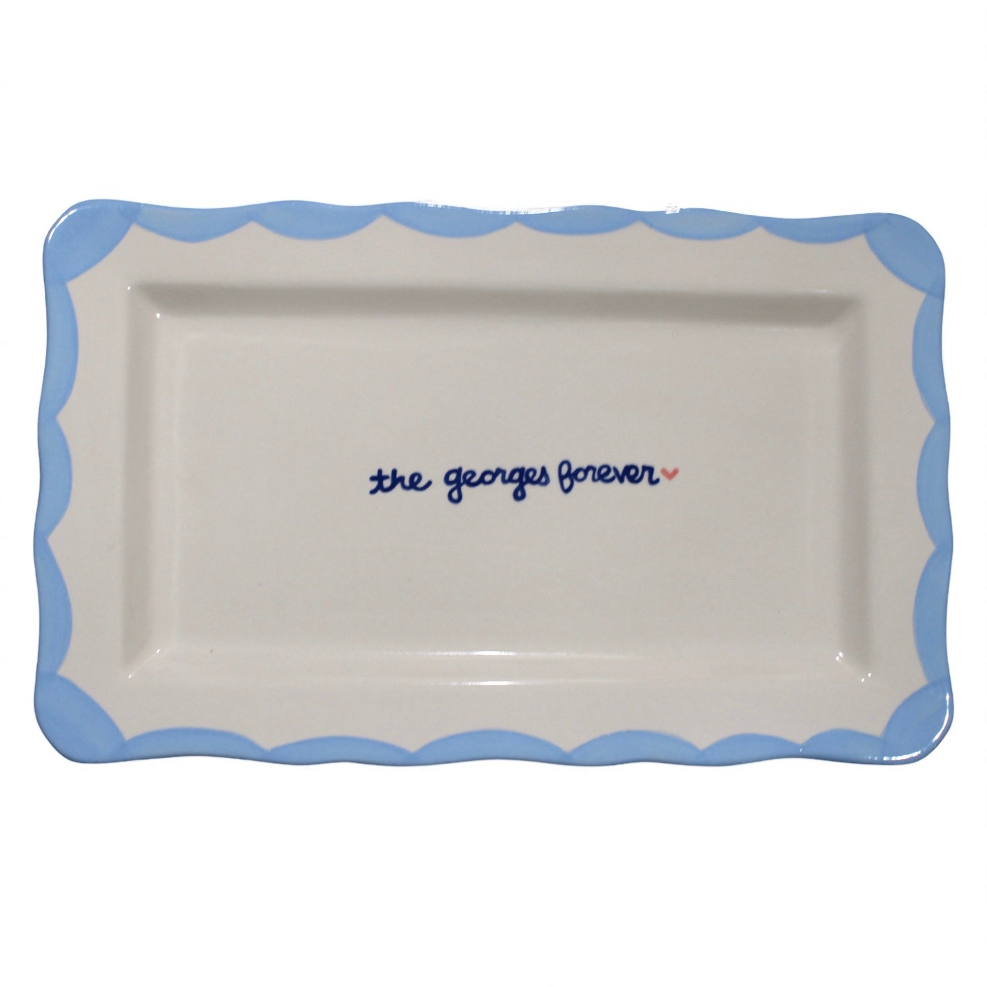 Hand-painted Custom Scalloped Tray