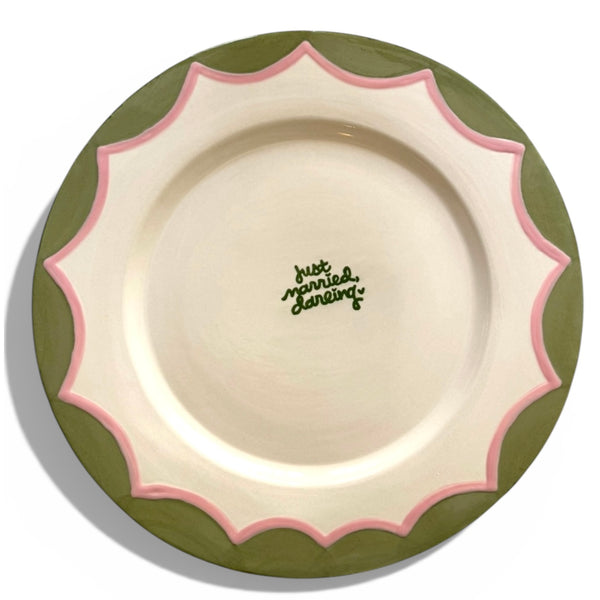Custom Hand-Painted Scalloped Cake Plate