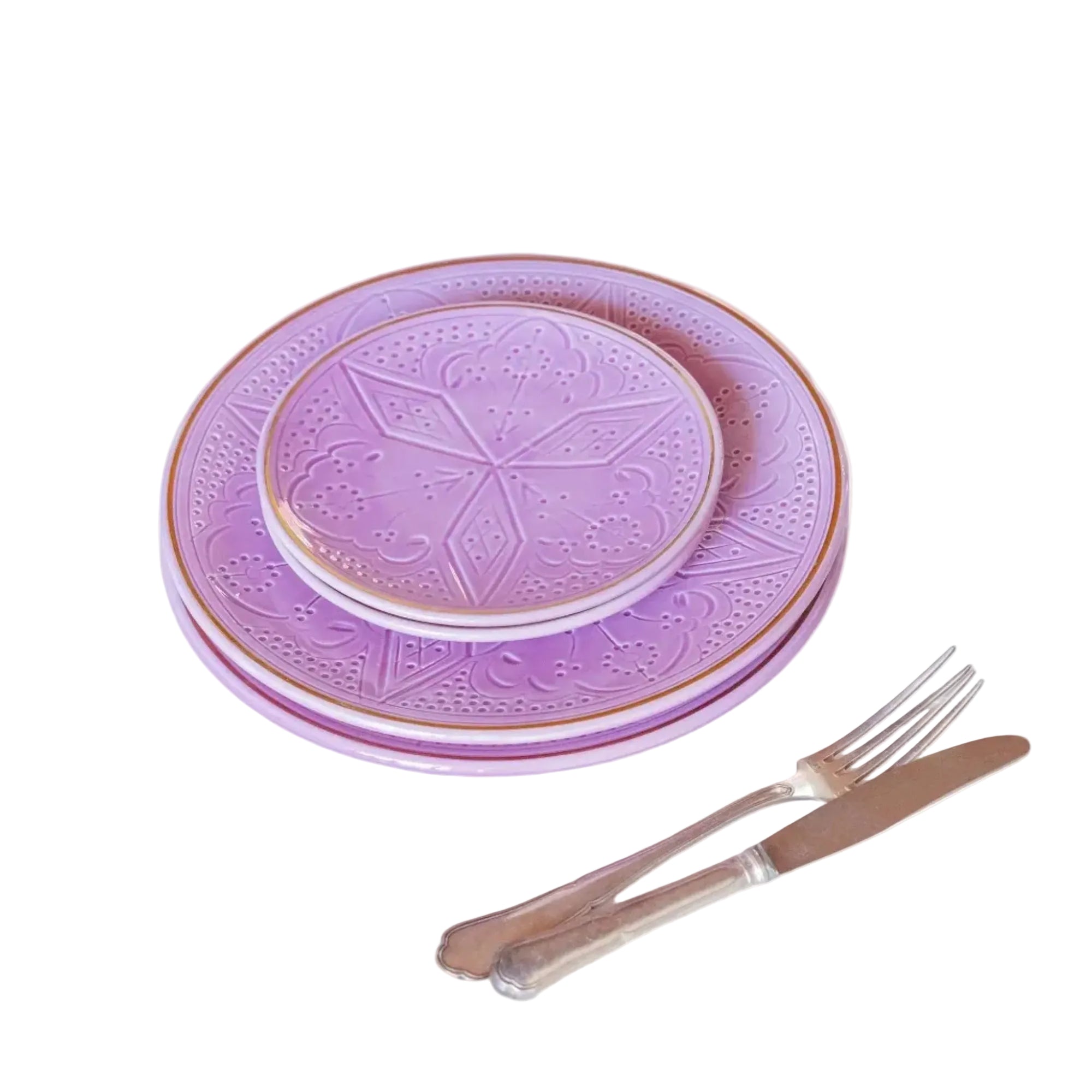 Dinner Plate - Lilac Gold Imprint