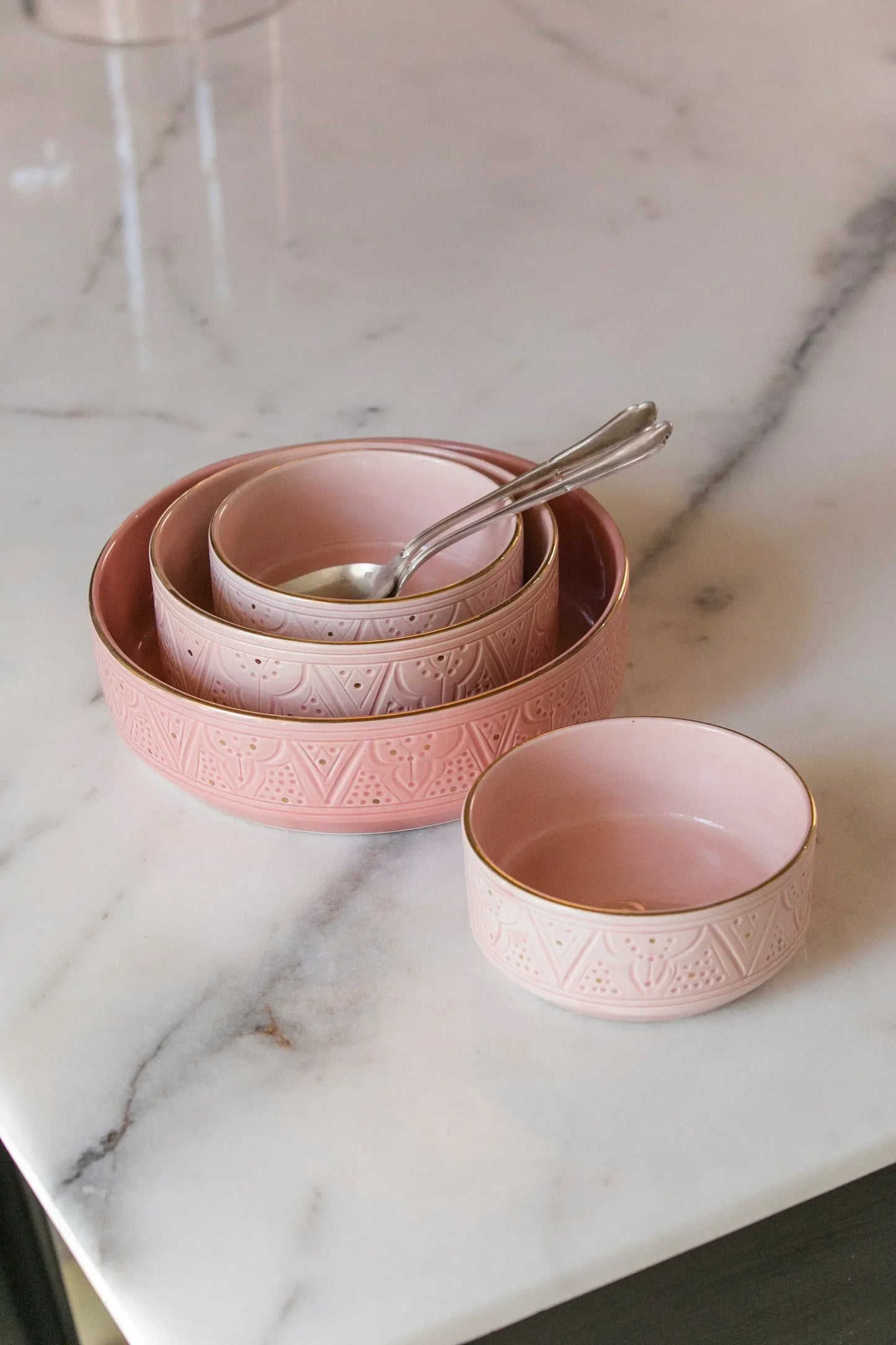 Straight Serving Plate - Blush Gold Imprint
