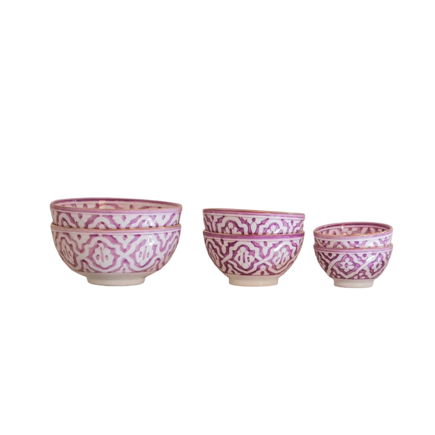 Round Bowl and Salad Bowl - Fassia Lilac Gold