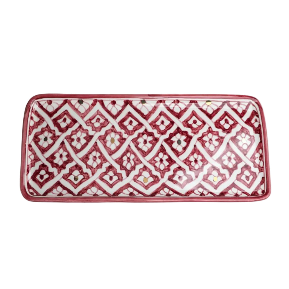 Long Rectangular Tray - Fassia Aubergine Gold