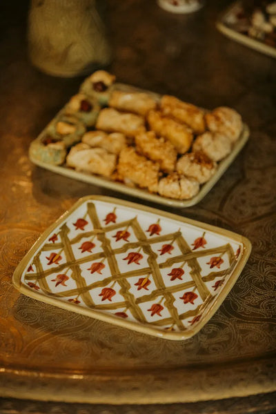 Small Tray - Khaki Aubergine Gold