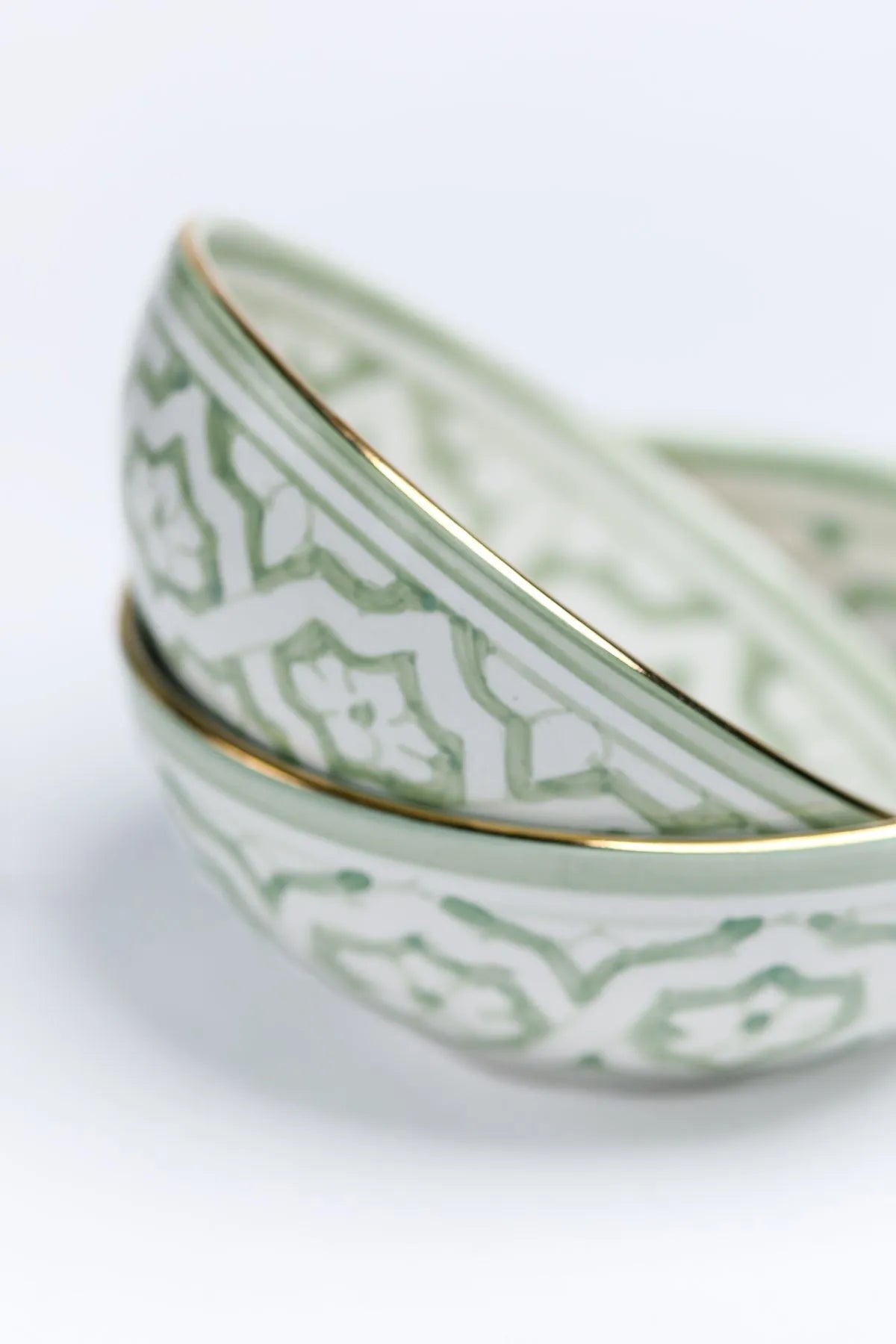 Large Shallow Bowl - Fassia Mint Gold