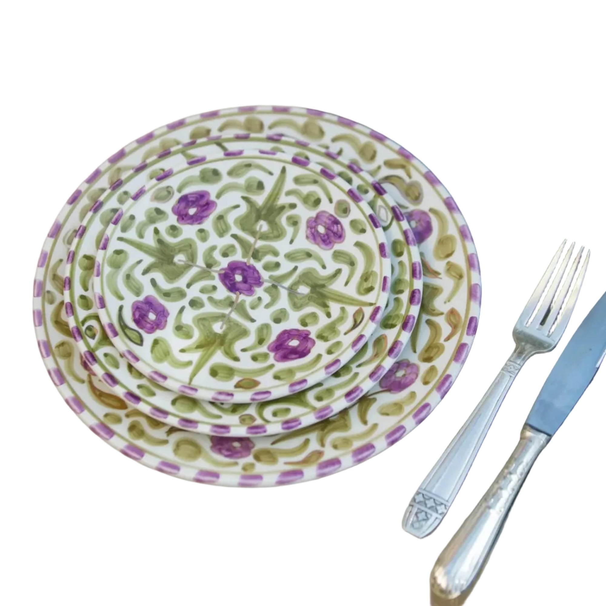 Dinner Plate - Moroccan Iris Flower