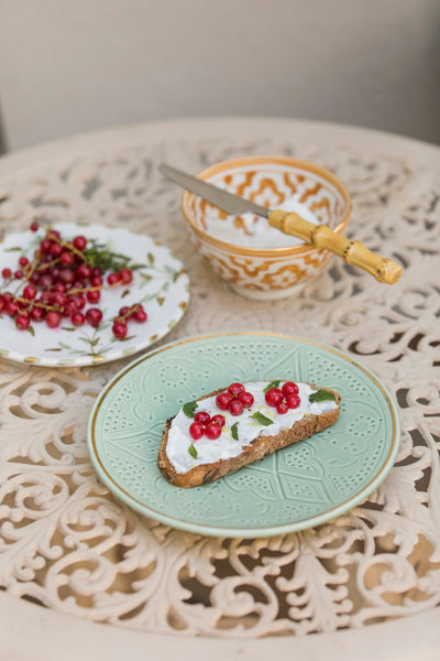 Dinner Plate - Mint Gold Imprint