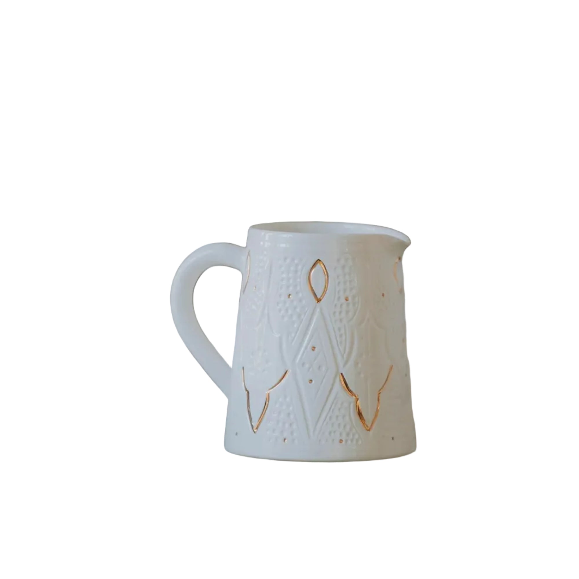 Small Pitcher - White Gold Imprint