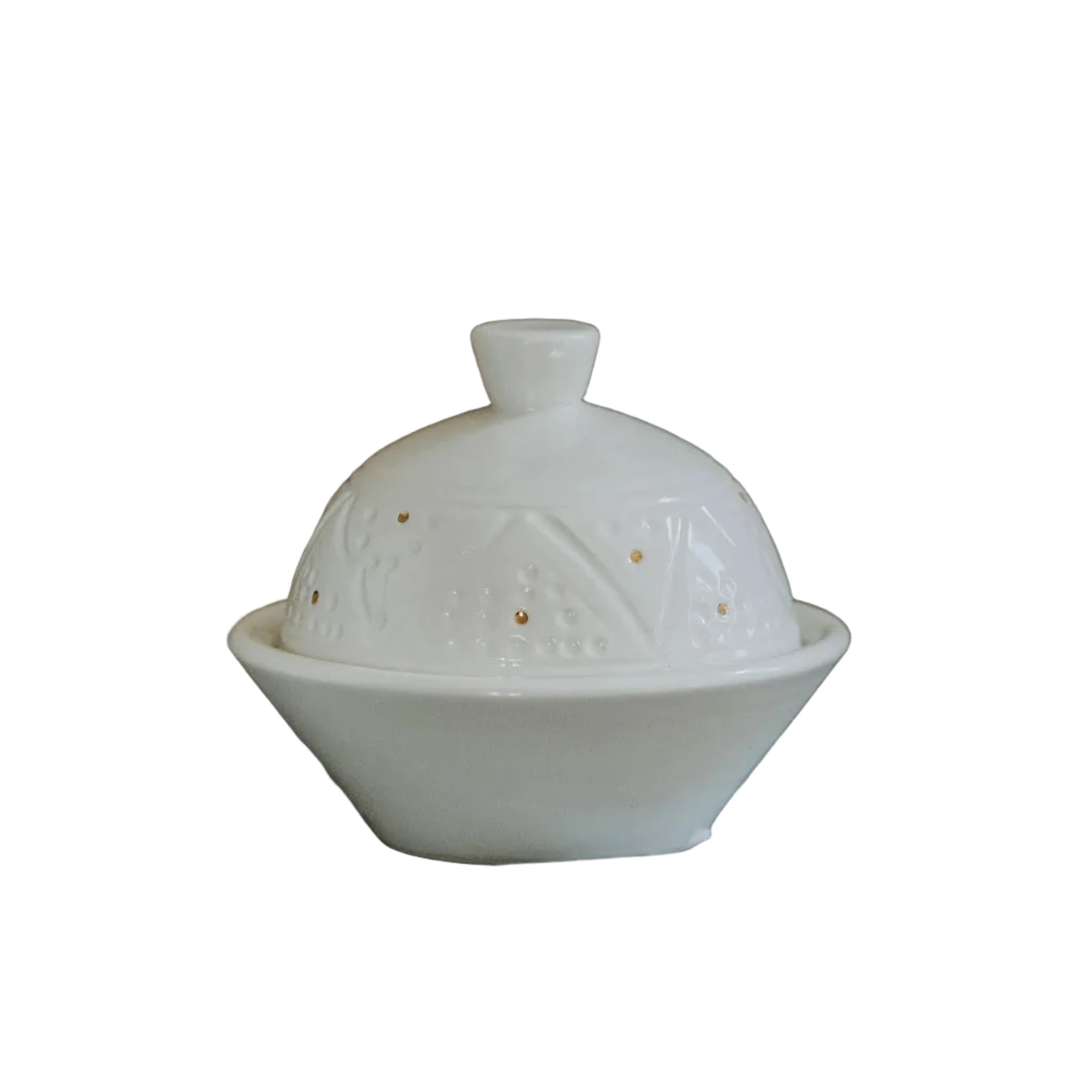Sugar Bowl - White Gold Imprint