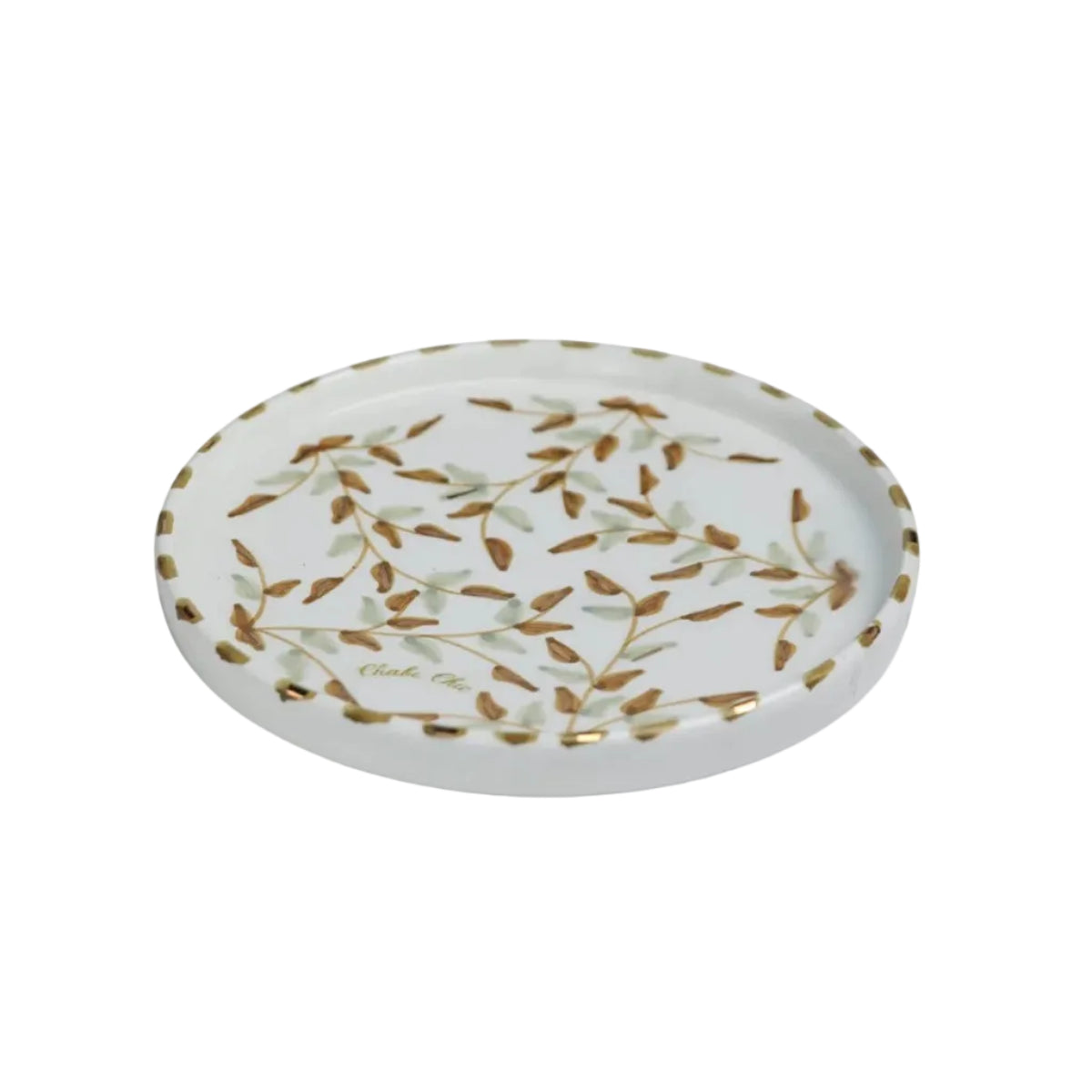 Round Tray - Gold Leaves