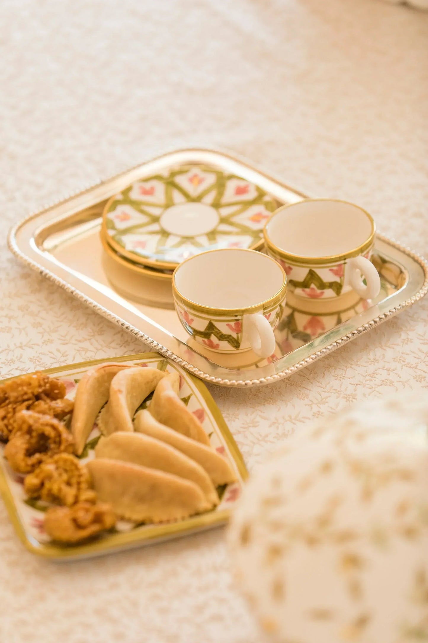 Small Tray - Khaki Blush Gold