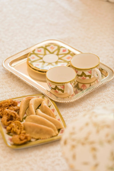 Small Tray - Khaki Blush Gold