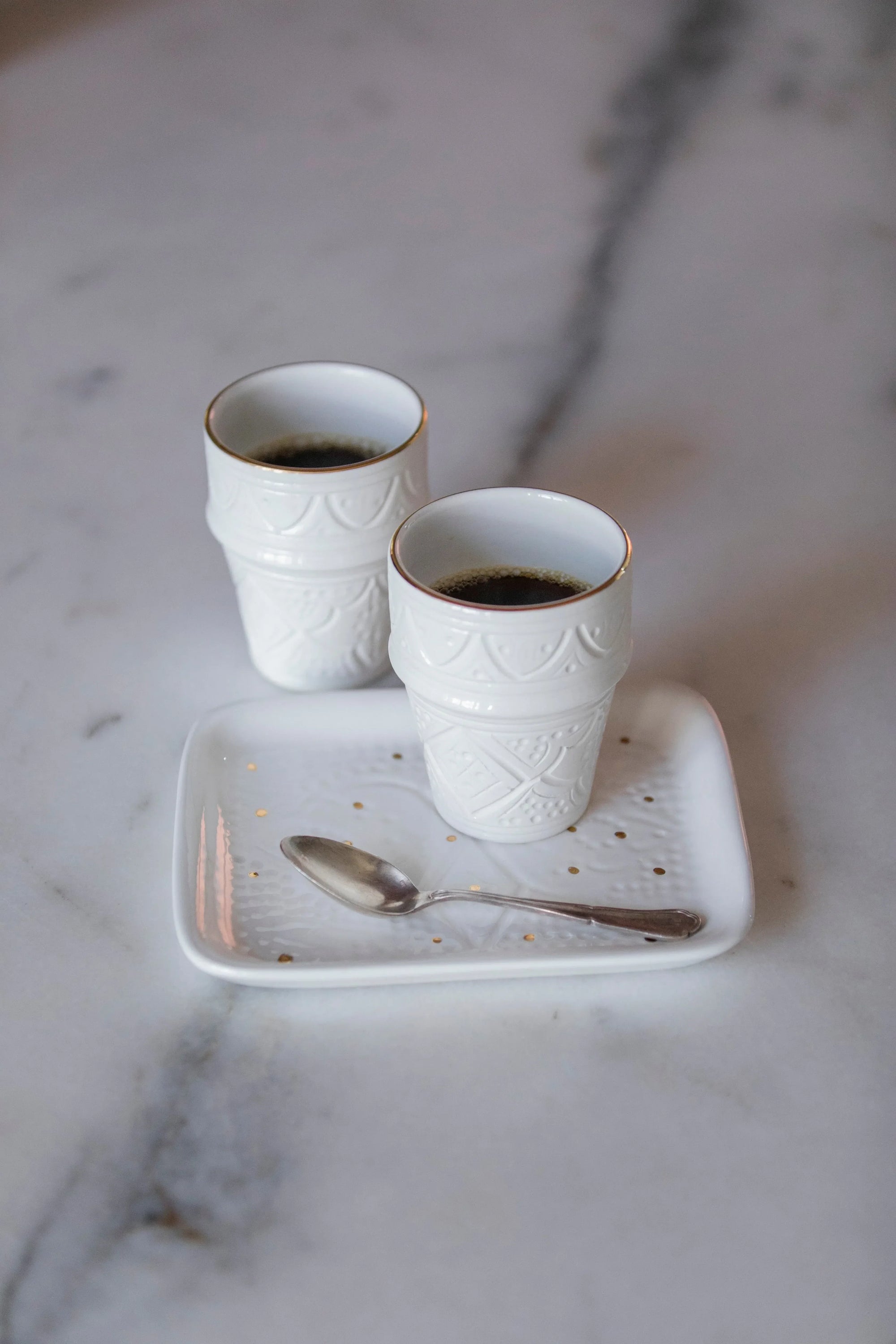 Large Mug - White Gold Imprint