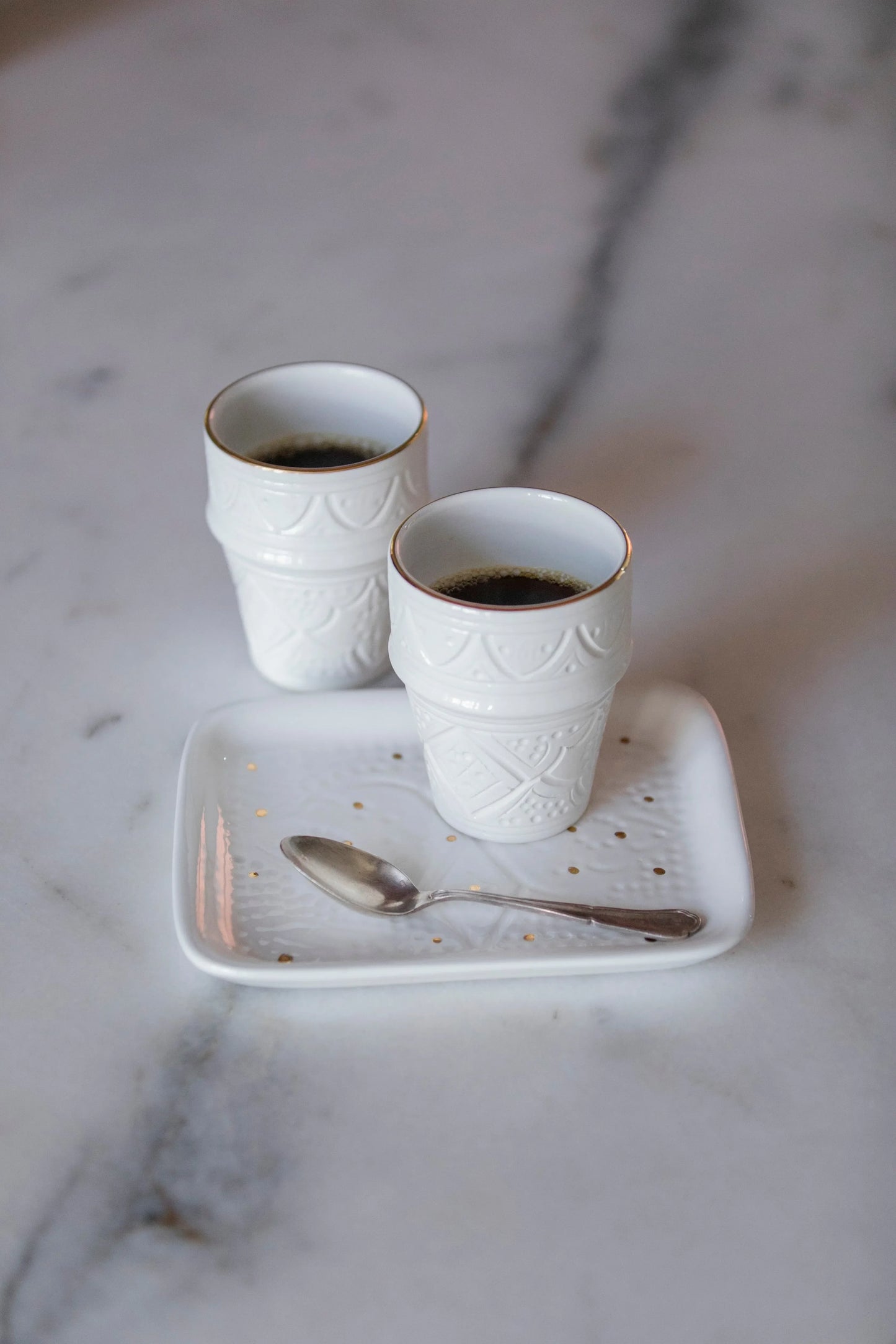 Large Mug - White Gold Imprint