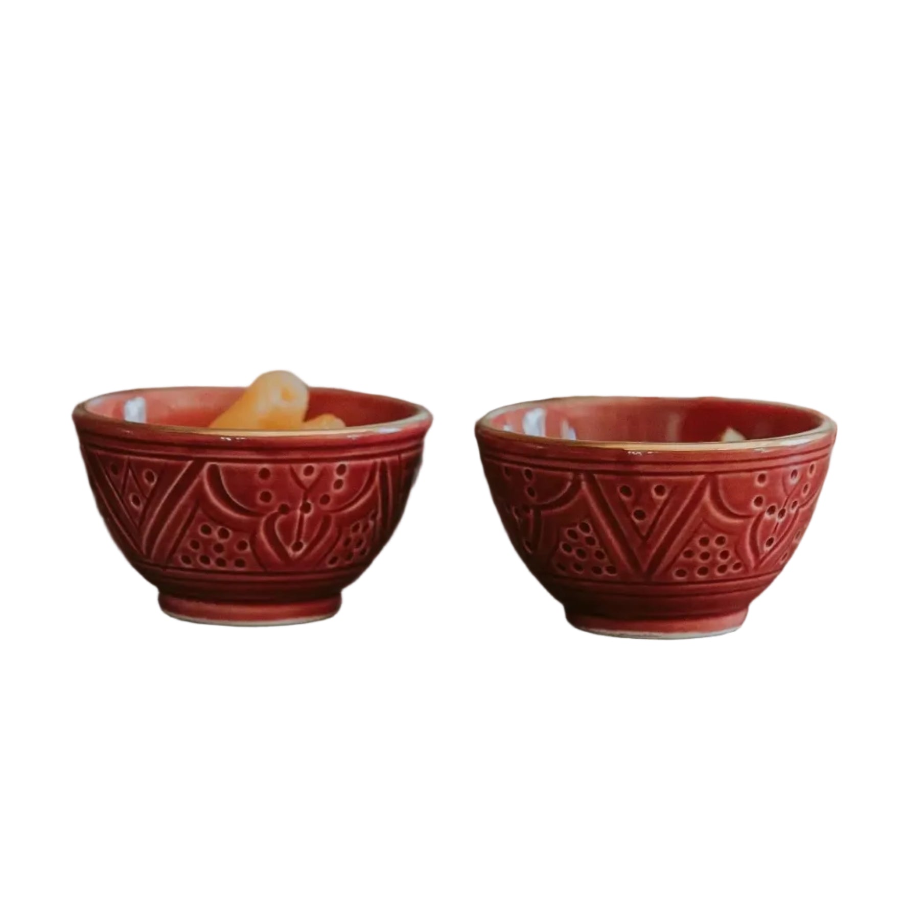2 Mini Snack Bowls - Aubergine Gold Imprint