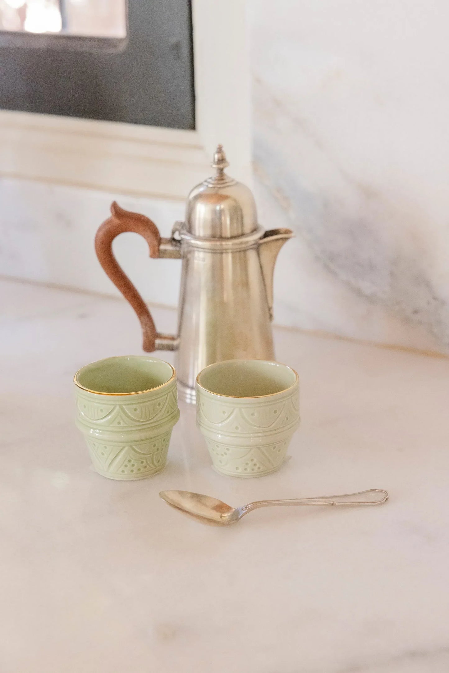 Small Coffee Cup - Mint Gold Imprint