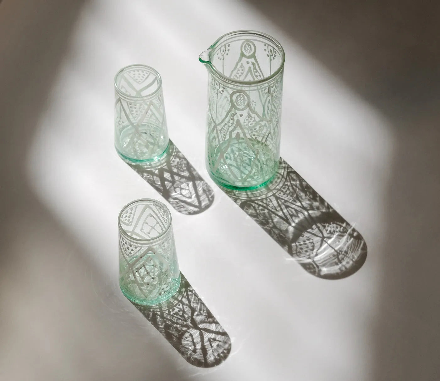 6 Decorated Glasses
