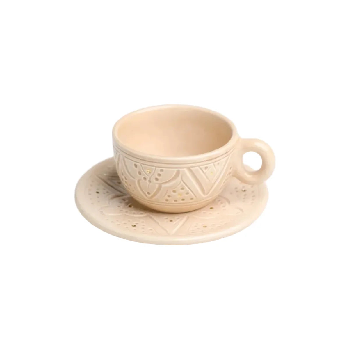 Cup and Saucer - Sahara Gold Imprint