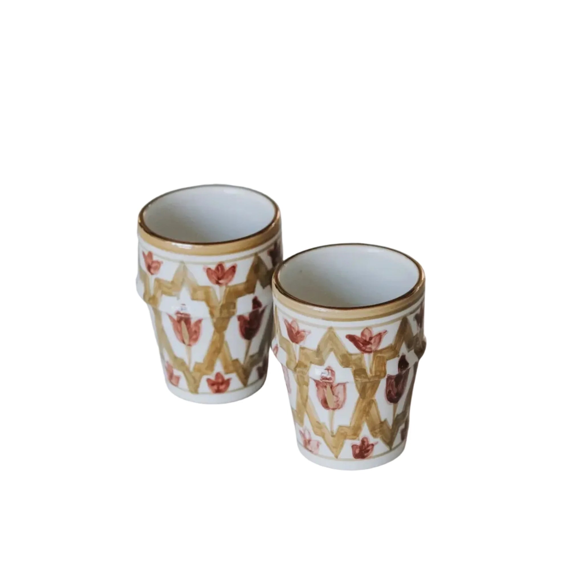 Medium Cup - Khaki Aubergine Gold