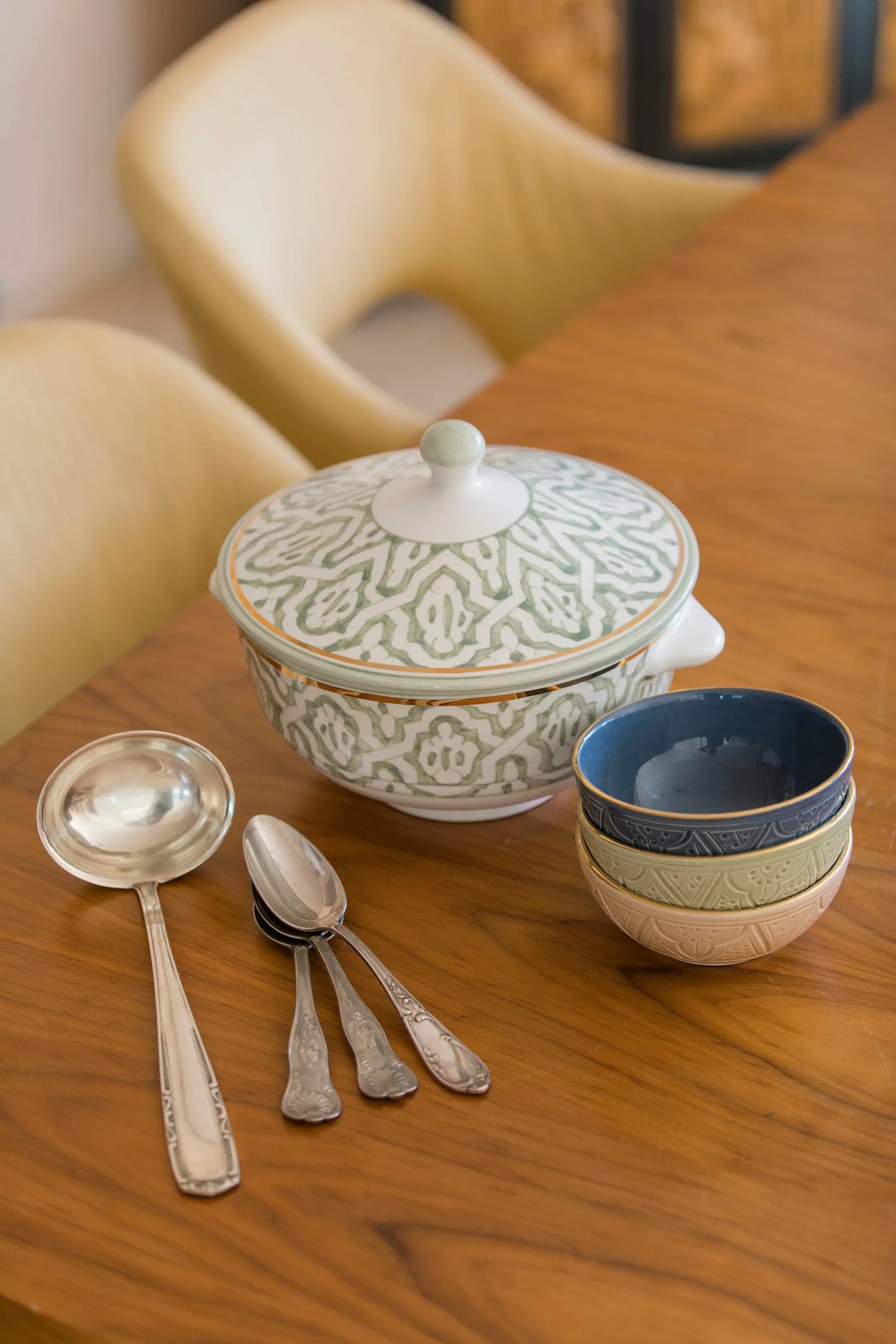 Soup Tureen - Fassia Mint Gold