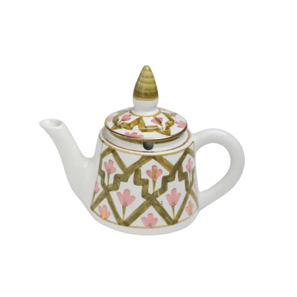 Small Teapot  - Khaki Blush Gold