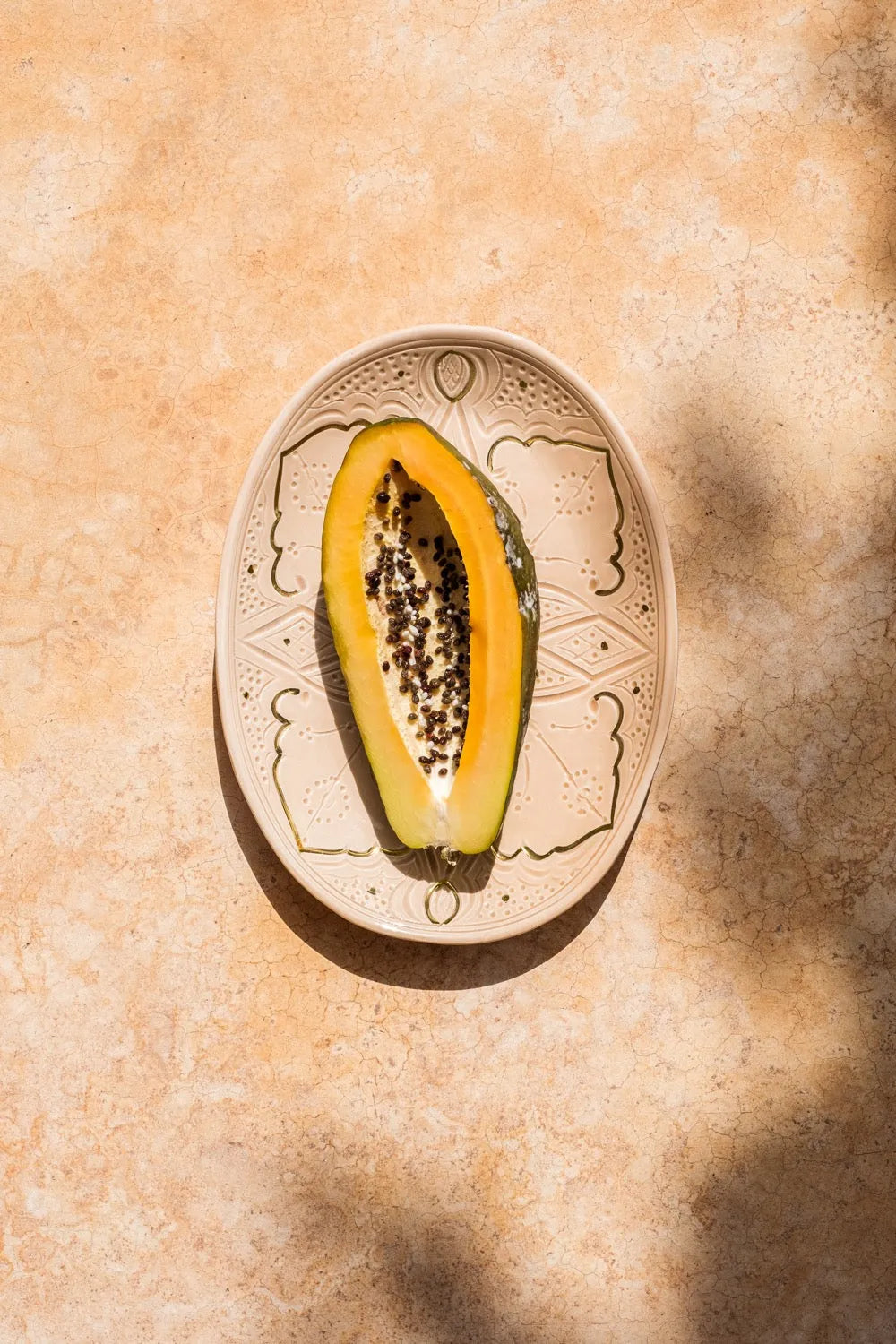 Large Oval Plate - Sahara Gold Imprint