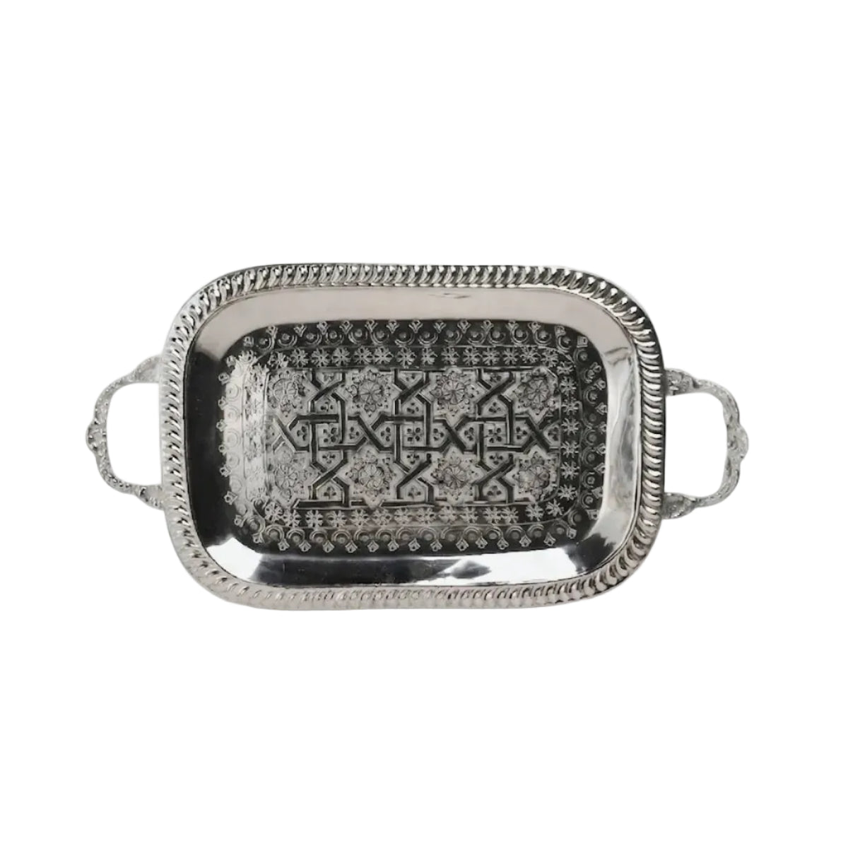 Traditional Handled Tray - Chabi Chic Vintage