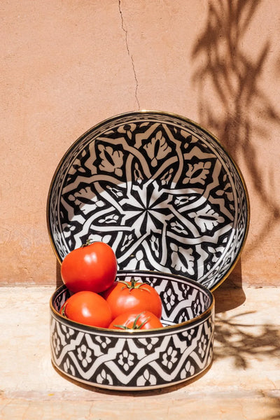 Straight Serving Plate - Fassia Black Gold