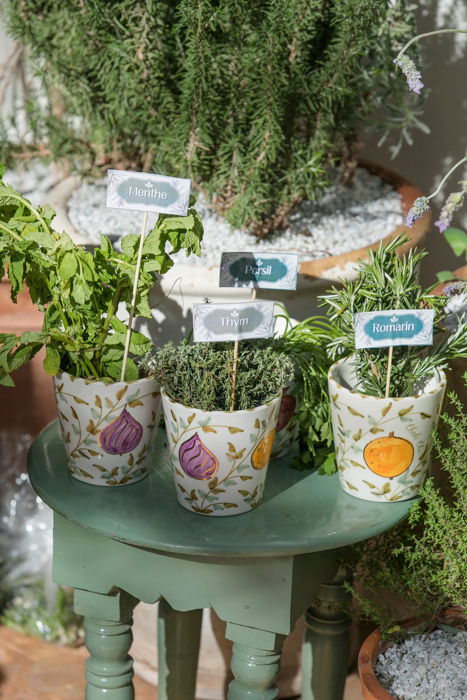 Planters or Vases - Fruit Orange Gold