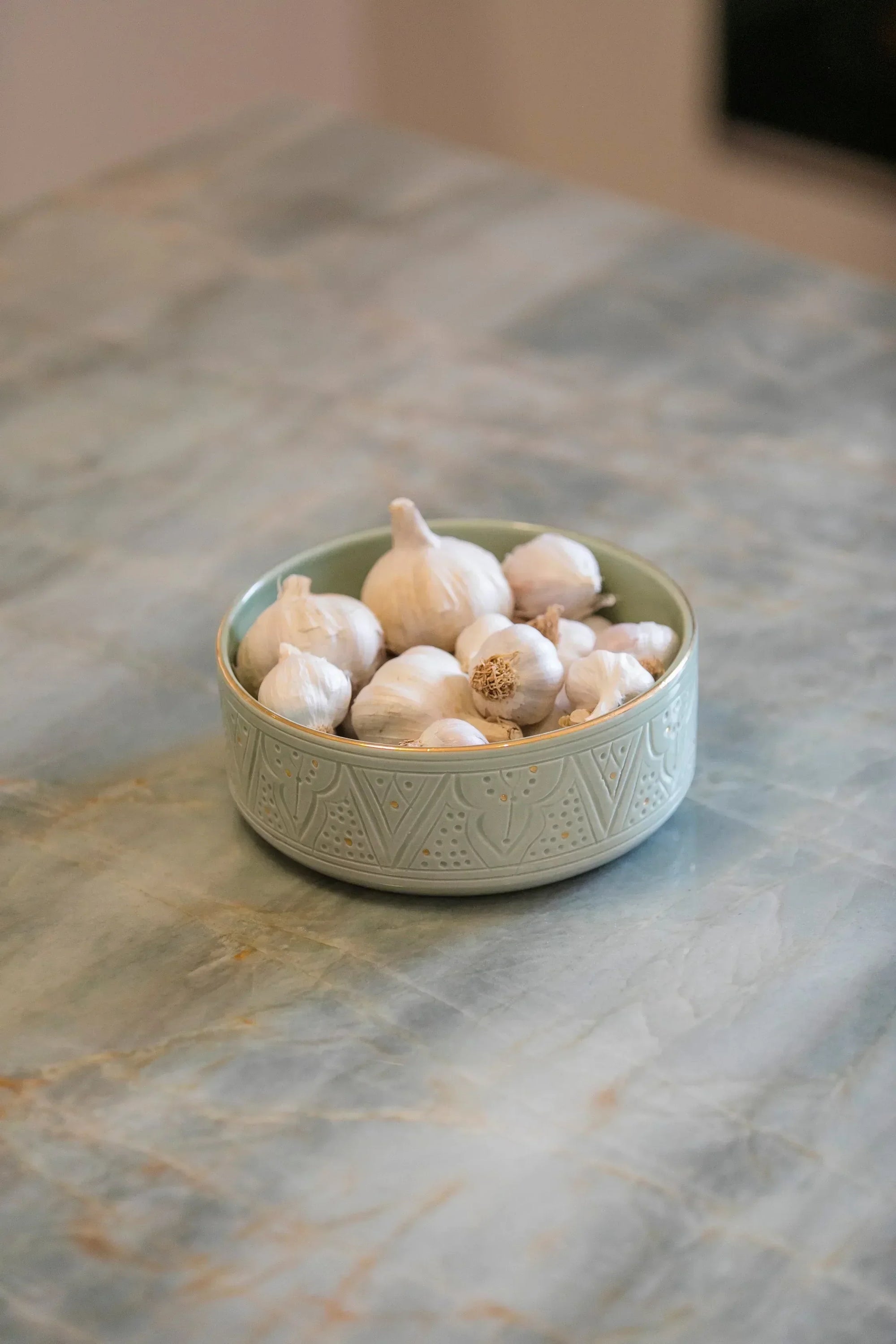 Straight Serving Plate - Mint Gold Imprint